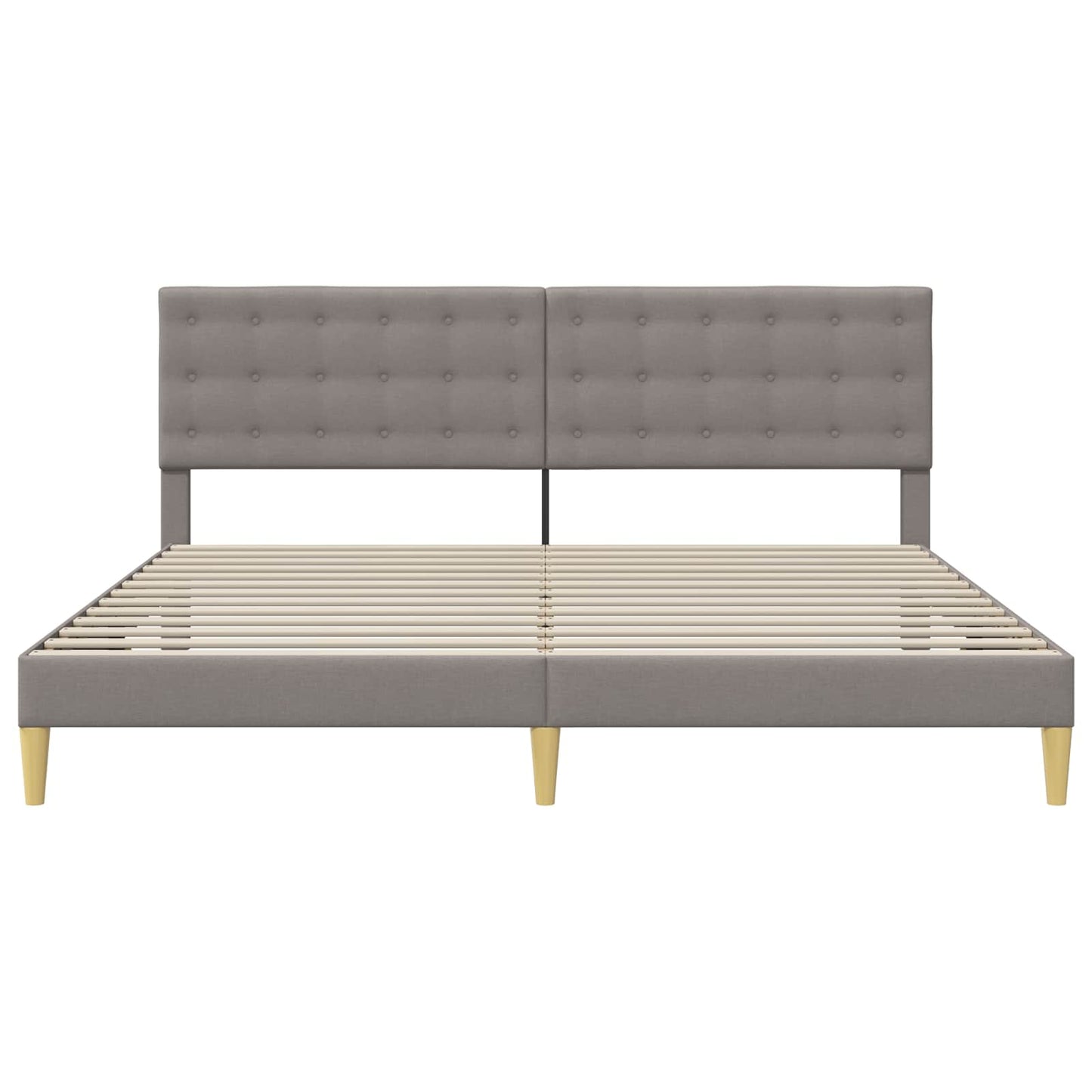 Bedframe met hoofdeinde Taupe 180 x 200 cm Stof is nu te koop bij PeponiXL, paradijselijk wonen!