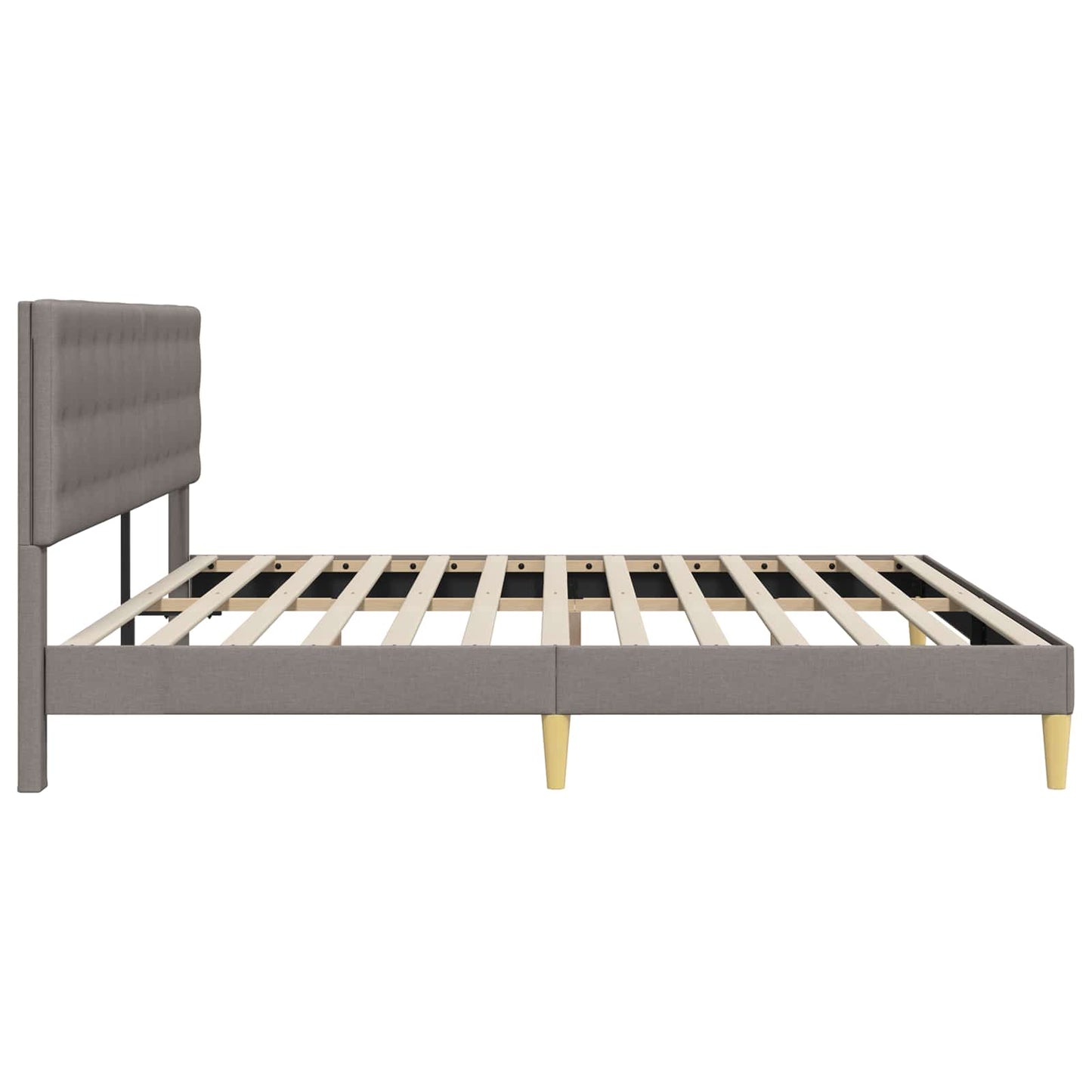 Bedframe met hoofdeinde Taupe 180 x 200 cm Stof is nu te koop bij PeponiXL, paradijselijk wonen!