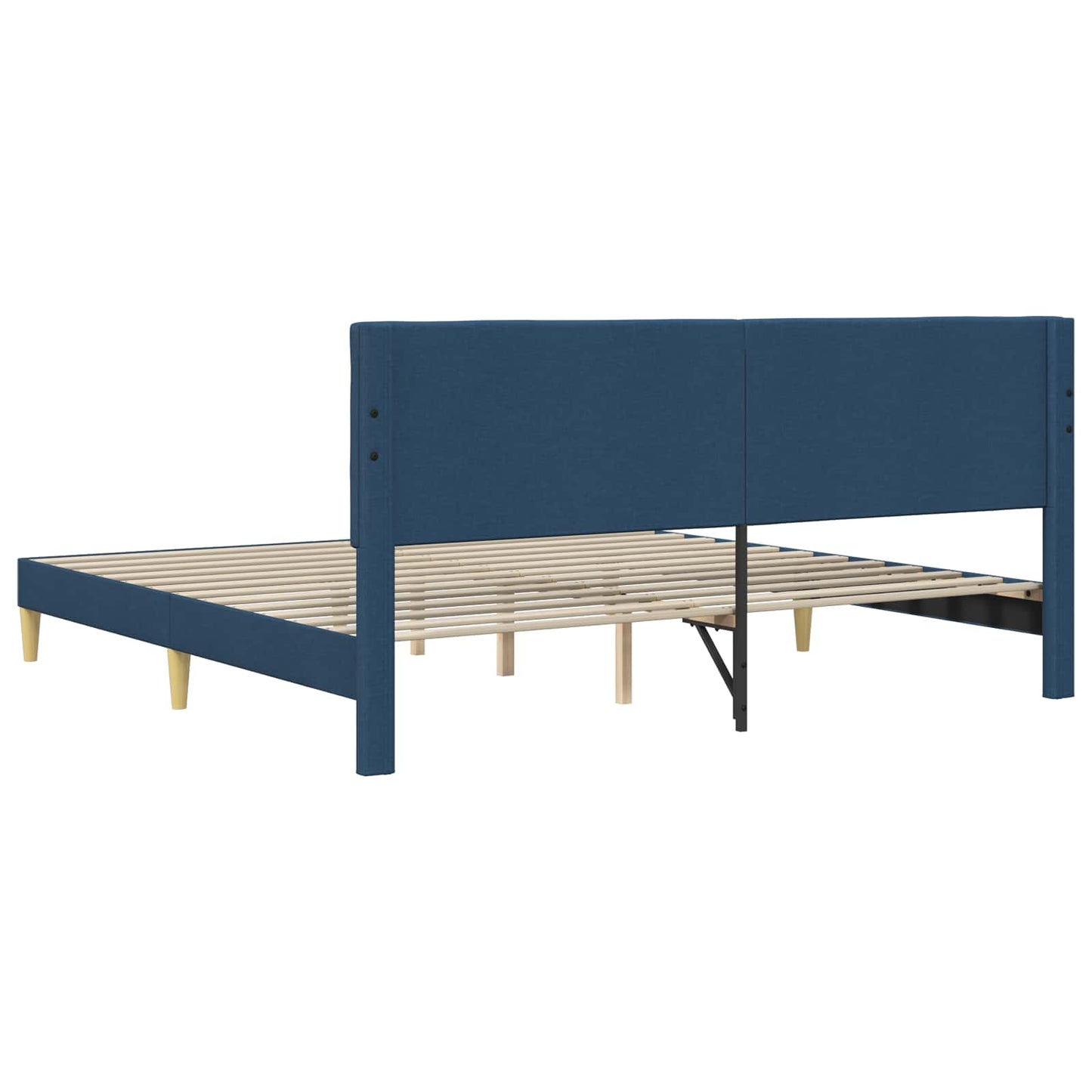 Bedframe met hoofdeinde Blauw 180 x 200 cm Stof is nu te koop bij PeponiXL, paradijselijk wonen!