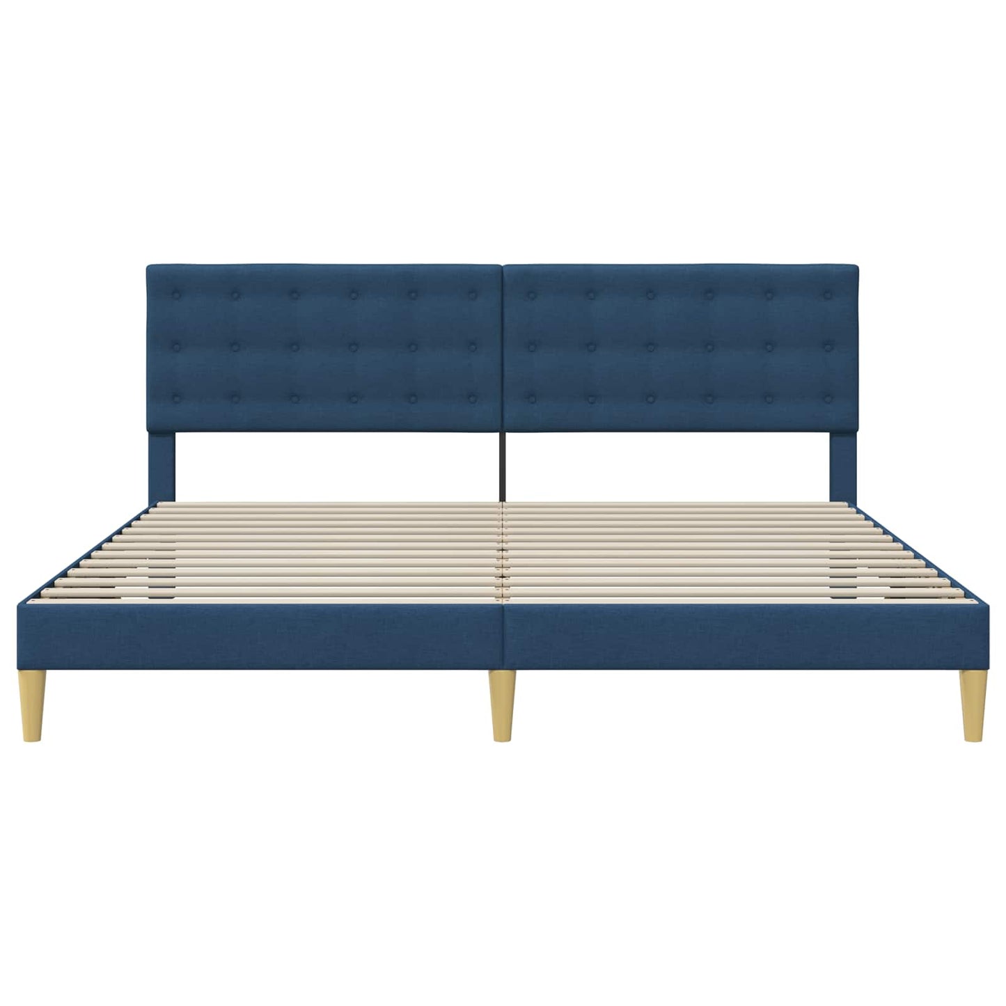 Bedframe met hoofdeinde Blauw 180 x 200 cm Stof is nu te koop bij PeponiXL, paradijselijk wonen!