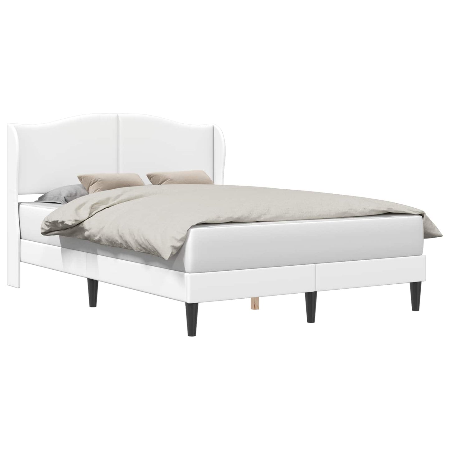 Bedframe met hoofdeinde Wit 120 x 190 cm Kunstleer is nu te koop bij PeponiXL, paradijselijk wonen!