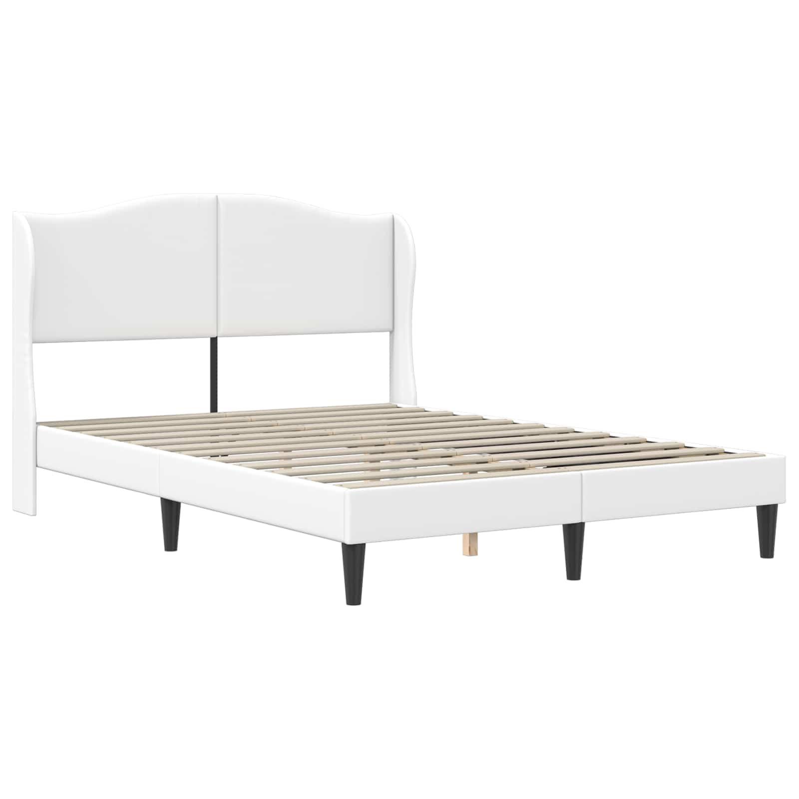 Bedframe met hoofdeinde Wit 120 x 190 cm Kunstleer is nu te koop bij PeponiXL, paradijselijk wonen!