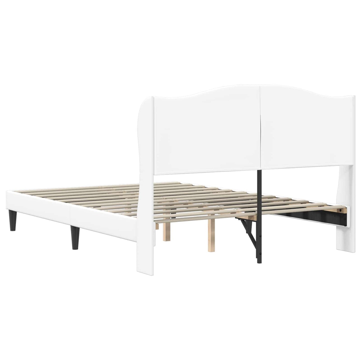 Bedframe met hoofdeinde Wit 120 x 190 cm Kunstleer is nu te koop bij PeponiXL, paradijselijk wonen!