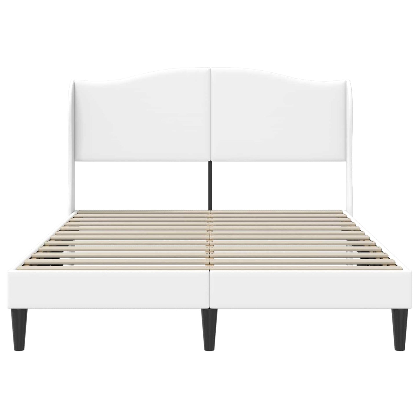 Bedframe met hoofdeinde Wit 120 x 190 cm Kunstleer is nu te koop bij PeponiXL, paradijselijk wonen!