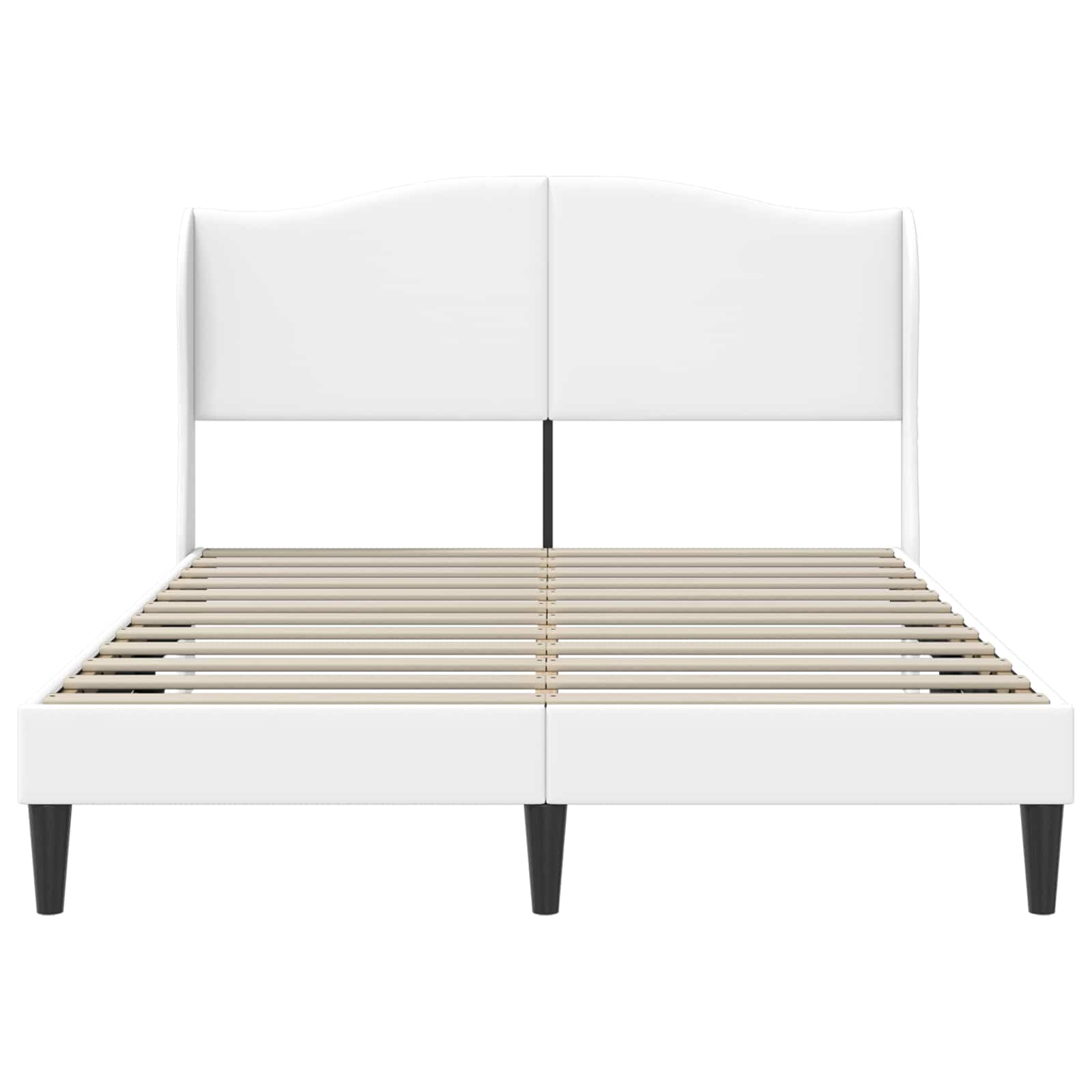 Bedframe met hoofdeinde Wit 120 x 190 cm Kunstleer is nu te koop bij PeponiXL, paradijselijk wonen!