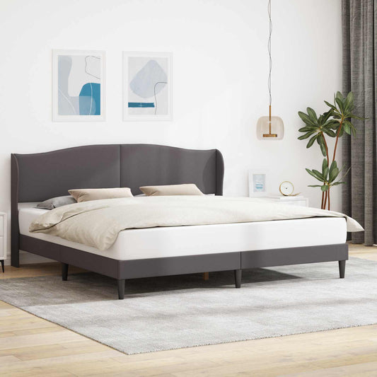 Bedframe met hoofdeinde Grijs 180 x 200 cm Kunstleer is nu te koop bij PeponiXL, paradijselijk wonen!