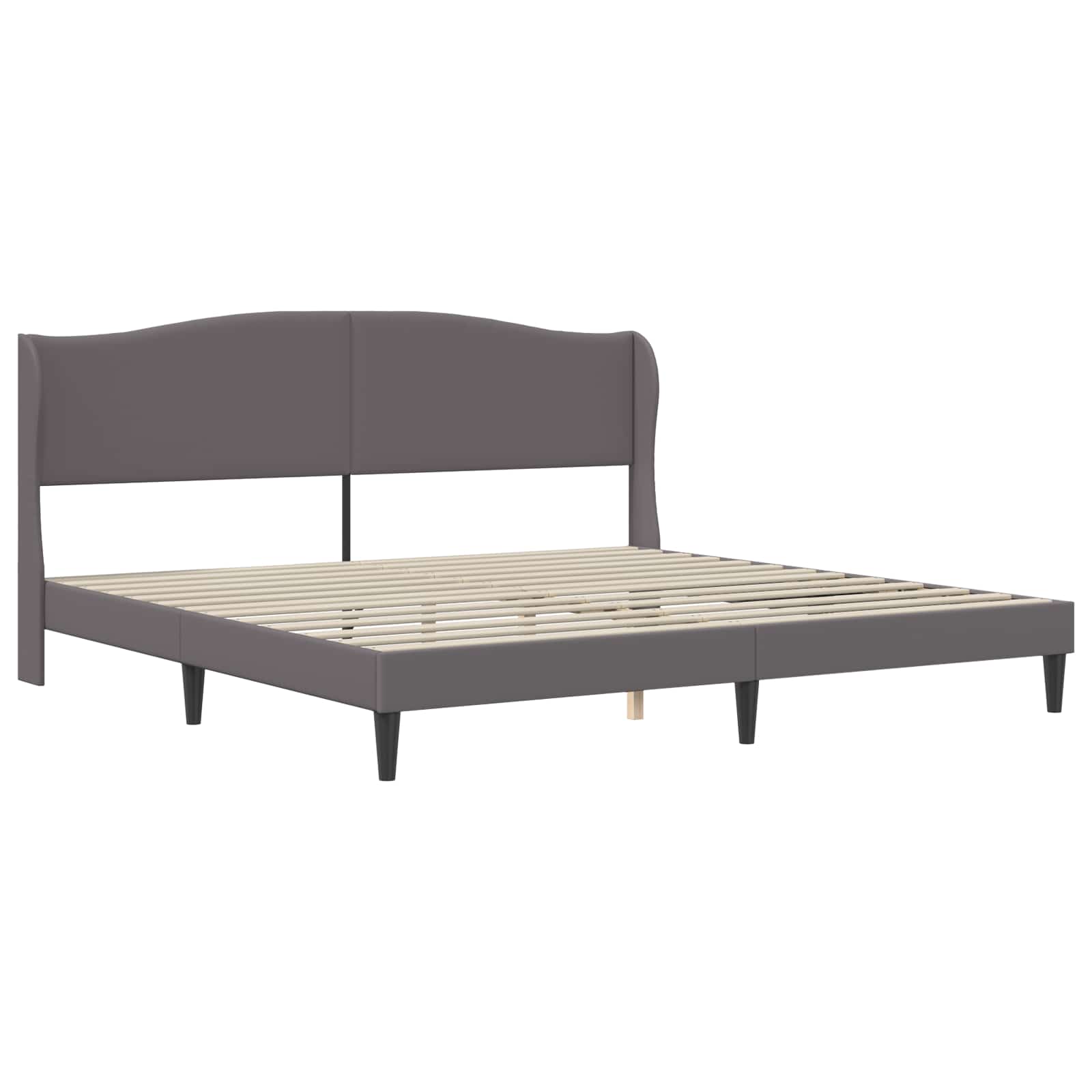 Bedframe met hoofdeinde Grijs 180 x 200 cm Kunstleer is nu te koop bij PeponiXL, paradijselijk wonen!