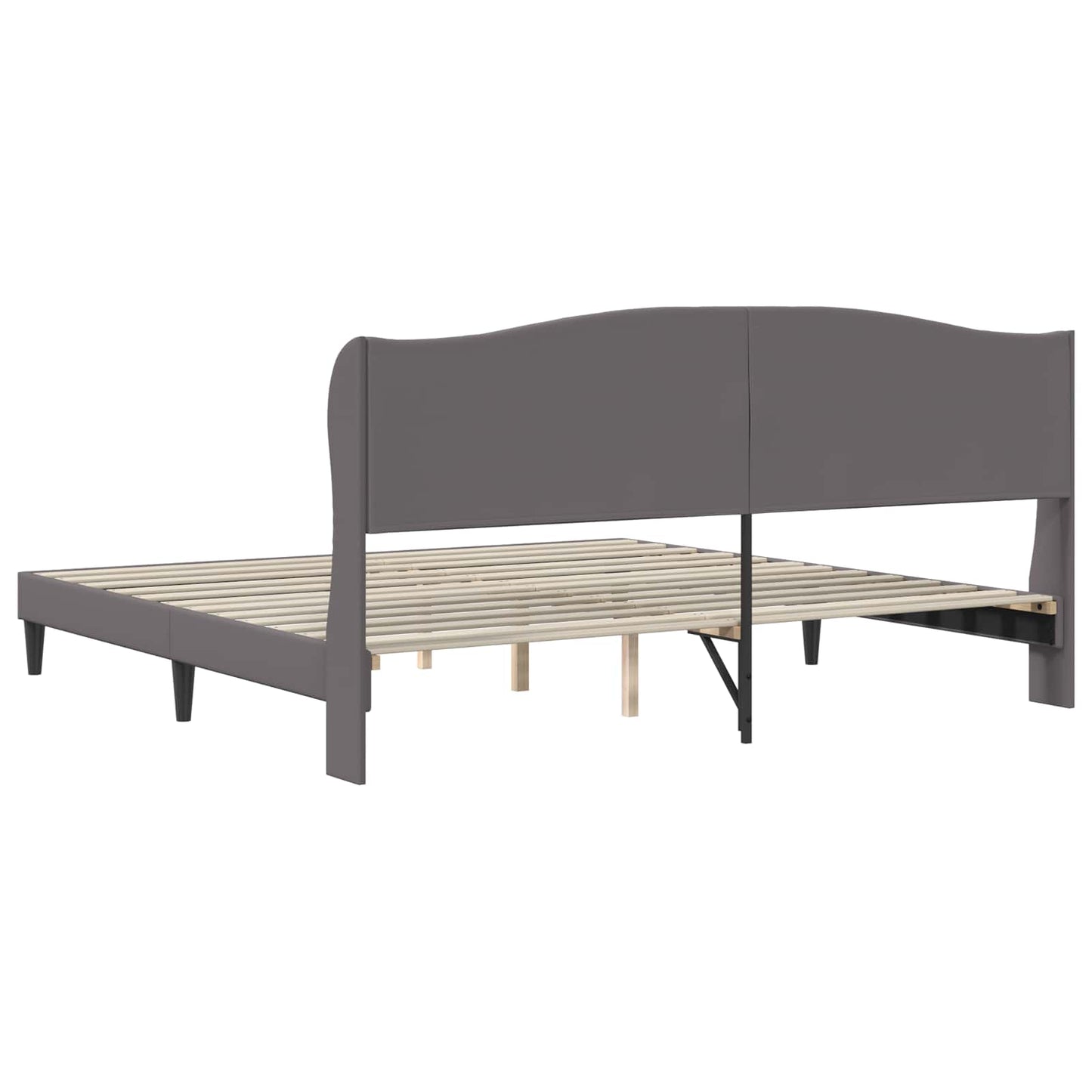 Bedframe met hoofdeinde Grijs 180 x 200 cm Kunstleer is nu te koop bij PeponiXL, paradijselijk wonen!