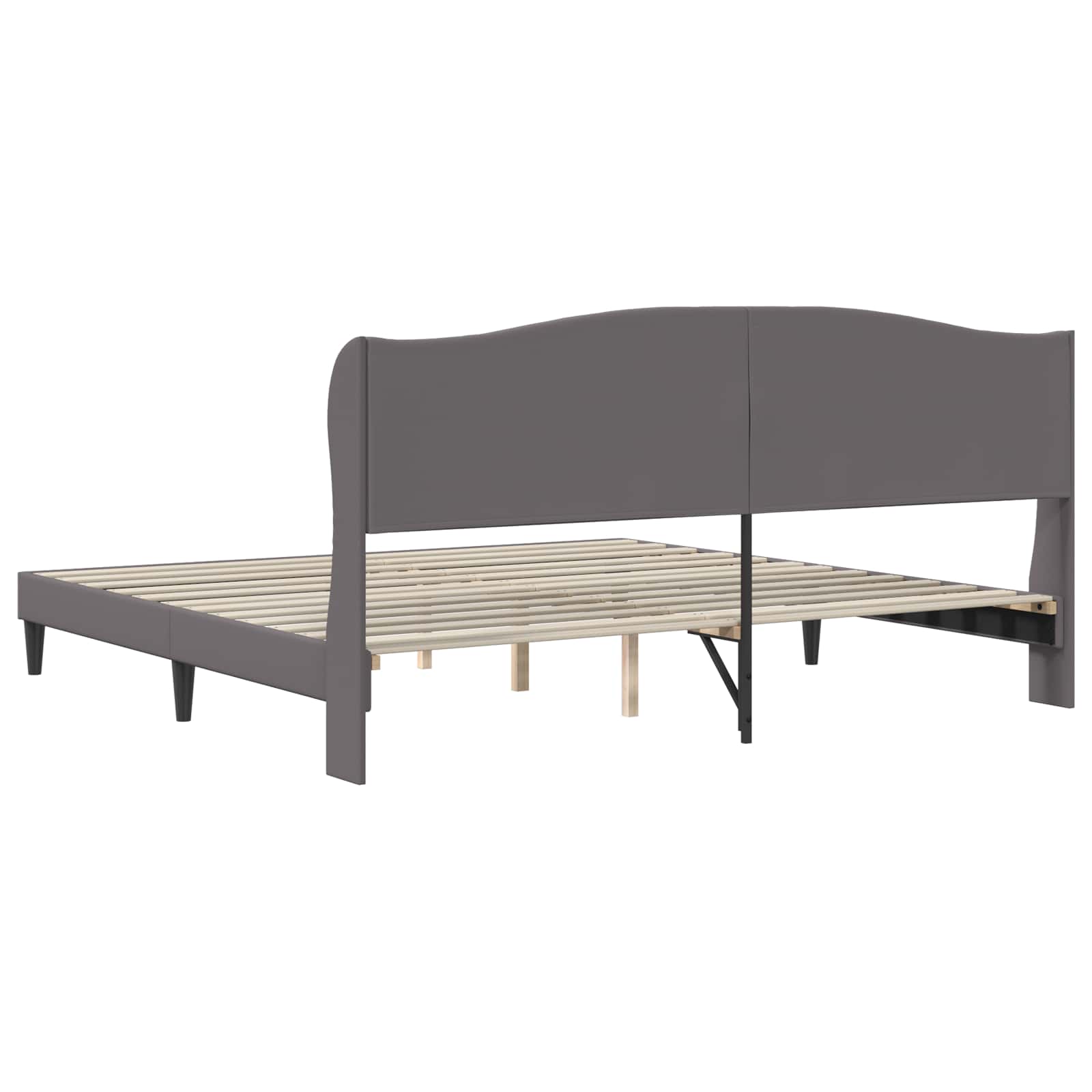 Bedframe met hoofdeinde Grijs 180 x 200 cm Kunstleer is nu te koop bij PeponiXL, paradijselijk wonen!