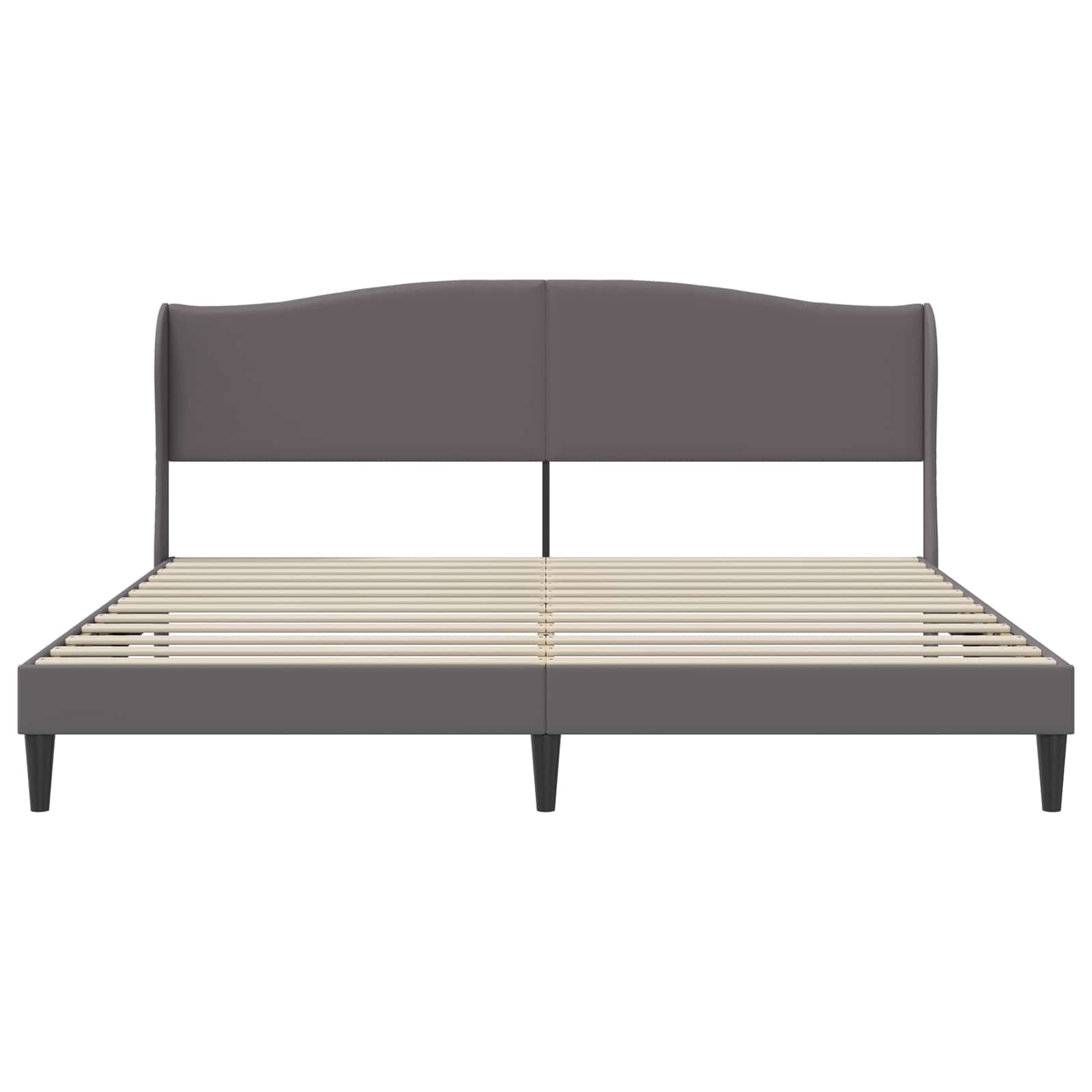 Bedframe met hoofdeinde Grijs 180 x 200 cm Kunstleer is nu te koop bij PeponiXL, paradijselijk wonen!