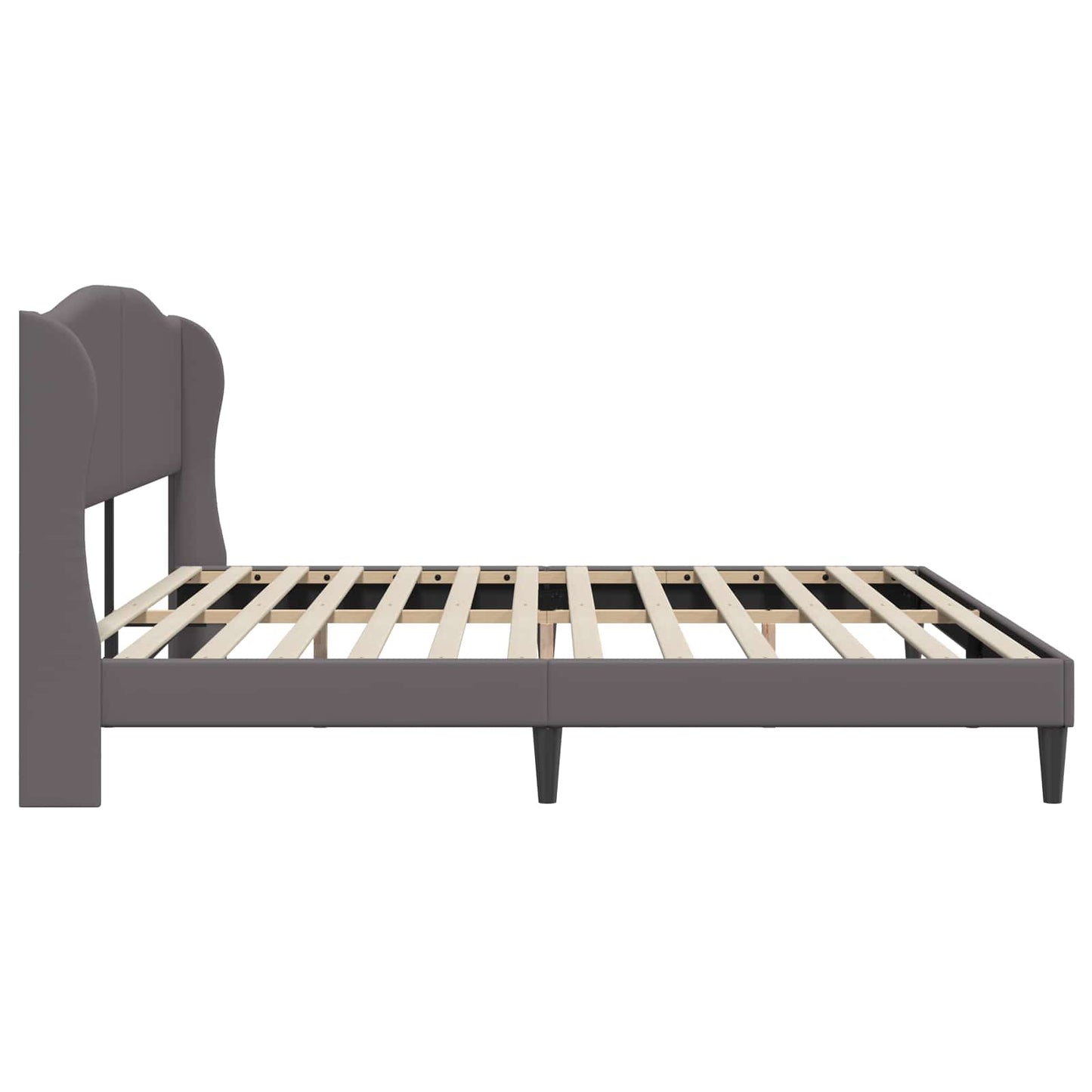Bedframe met hoofdeinde Grijs 180 x 200 cm Kunstleer is nu te koop bij PeponiXL, paradijselijk wonen!