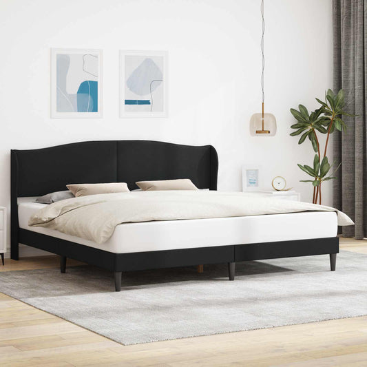 Bedframe met hoofdeinde Zwart 180 x 200 cm Kunstleer is nu te koop bij PeponiXL, paradijselijk wonen!