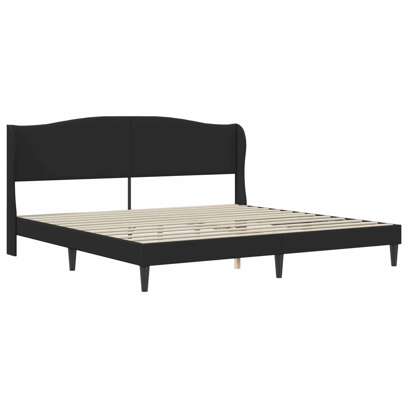 Bedframe met hoofdeinde Zwart 180 x 200 cm Kunstleer is nu te koop bij PeponiXL, paradijselijk wonen!