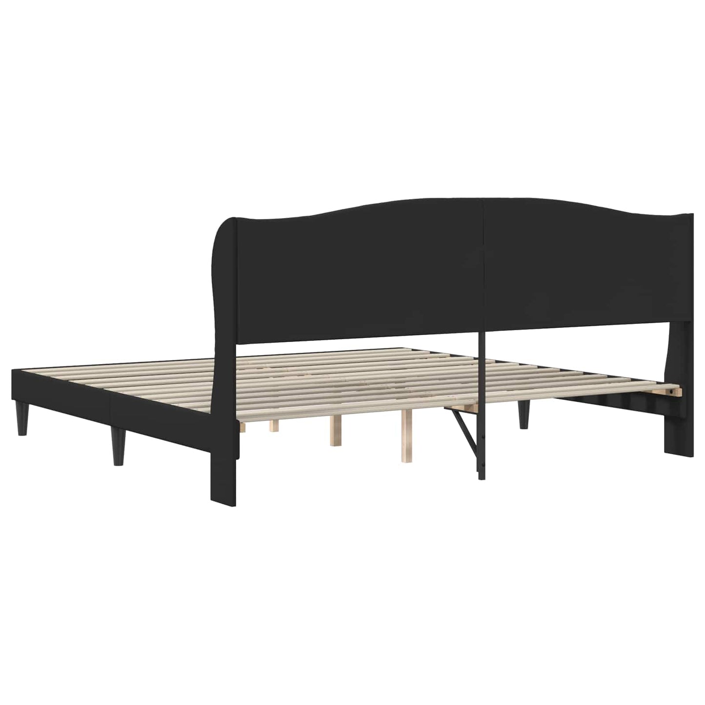 Bedframe met hoofdeinde Zwart 180 x 200 cm Kunstleer is nu te koop bij PeponiXL, paradijselijk wonen!