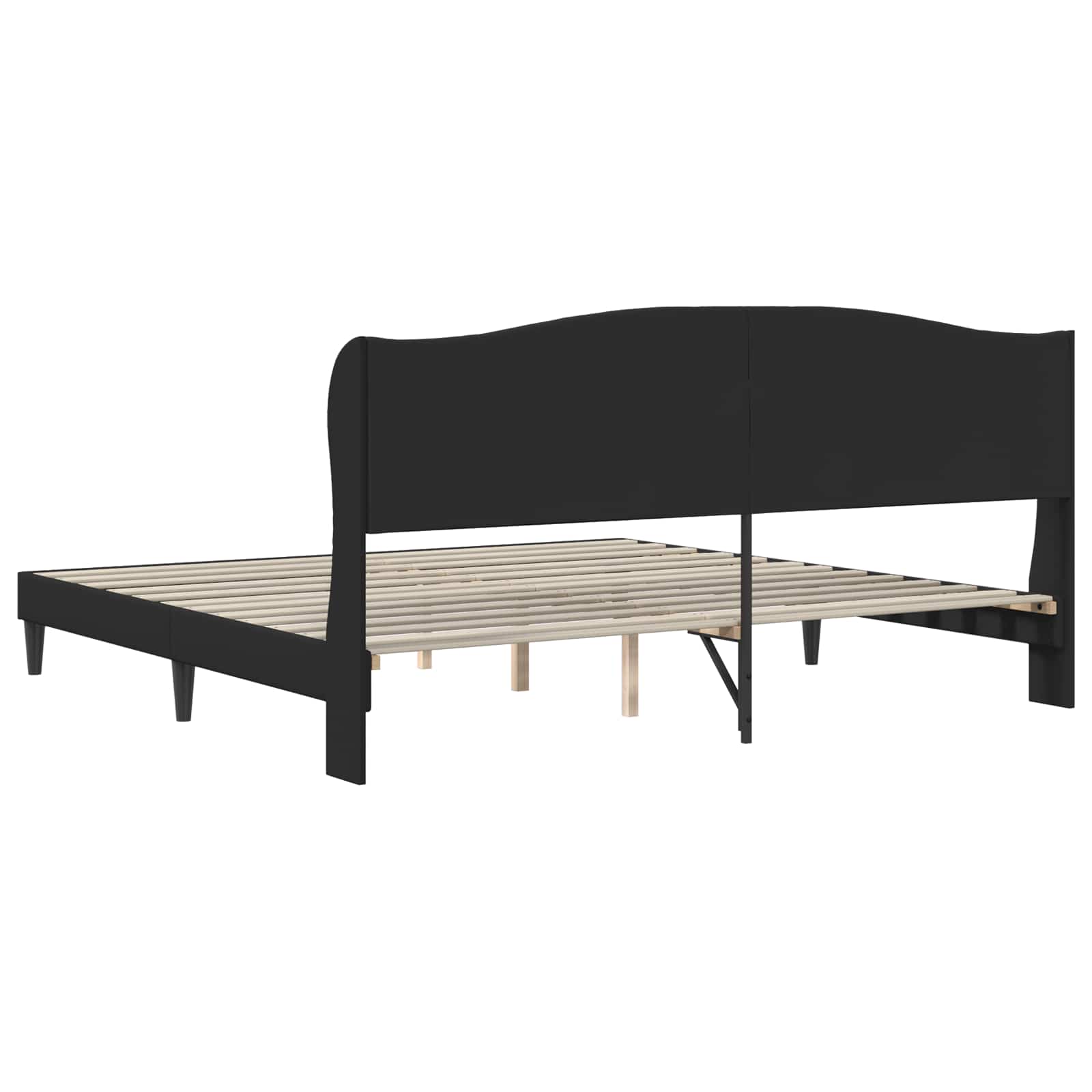 Bedframe met hoofdeinde Zwart 180 x 200 cm Kunstleer is nu te koop bij PeponiXL, paradijselijk wonen!