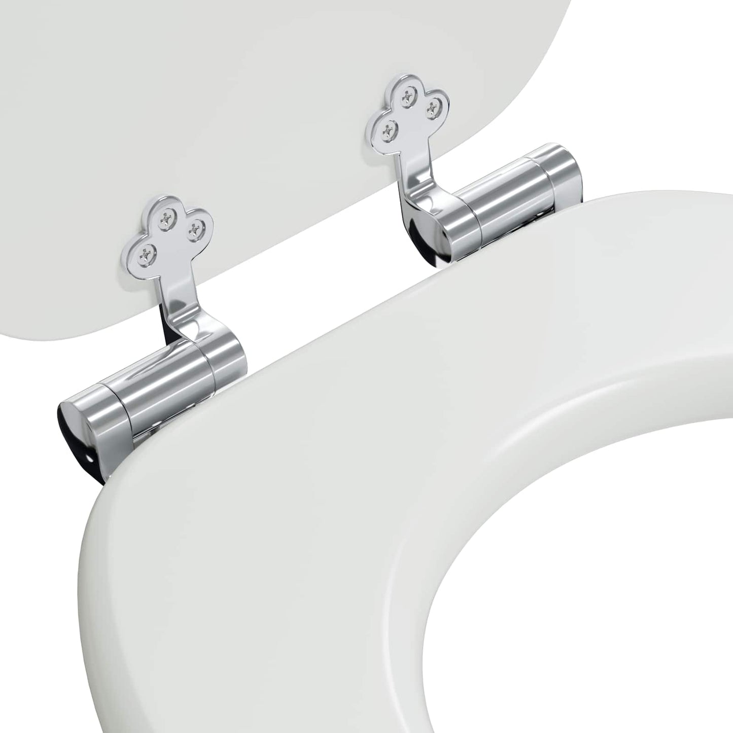 Toiletbril 2 pcs Wit 44 x 38 cm MDF-plaat is nu te koop bij PeponiXL, paradijselijk wonen!