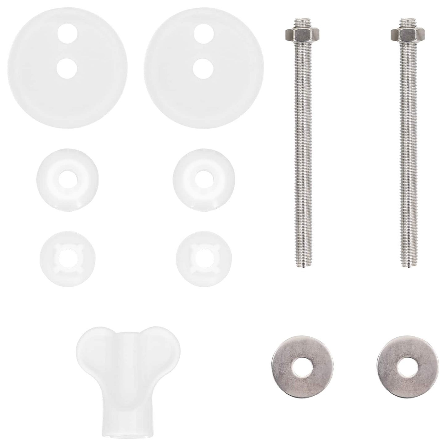 Toiletbril 2 pcs Wit 44 x 38 cm MDF-plaat is nu te koop bij PeponiXL, paradijselijk wonen!