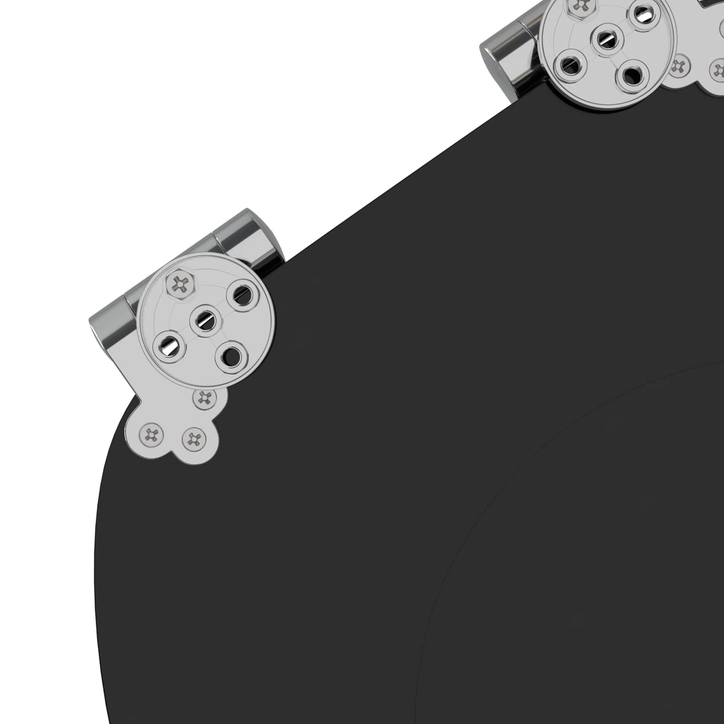 Toiletbril 2 pcs Zwart 44 x 38 cm MDF-plaat is nu te koop bij PeponiXL, paradijselijk wonen!