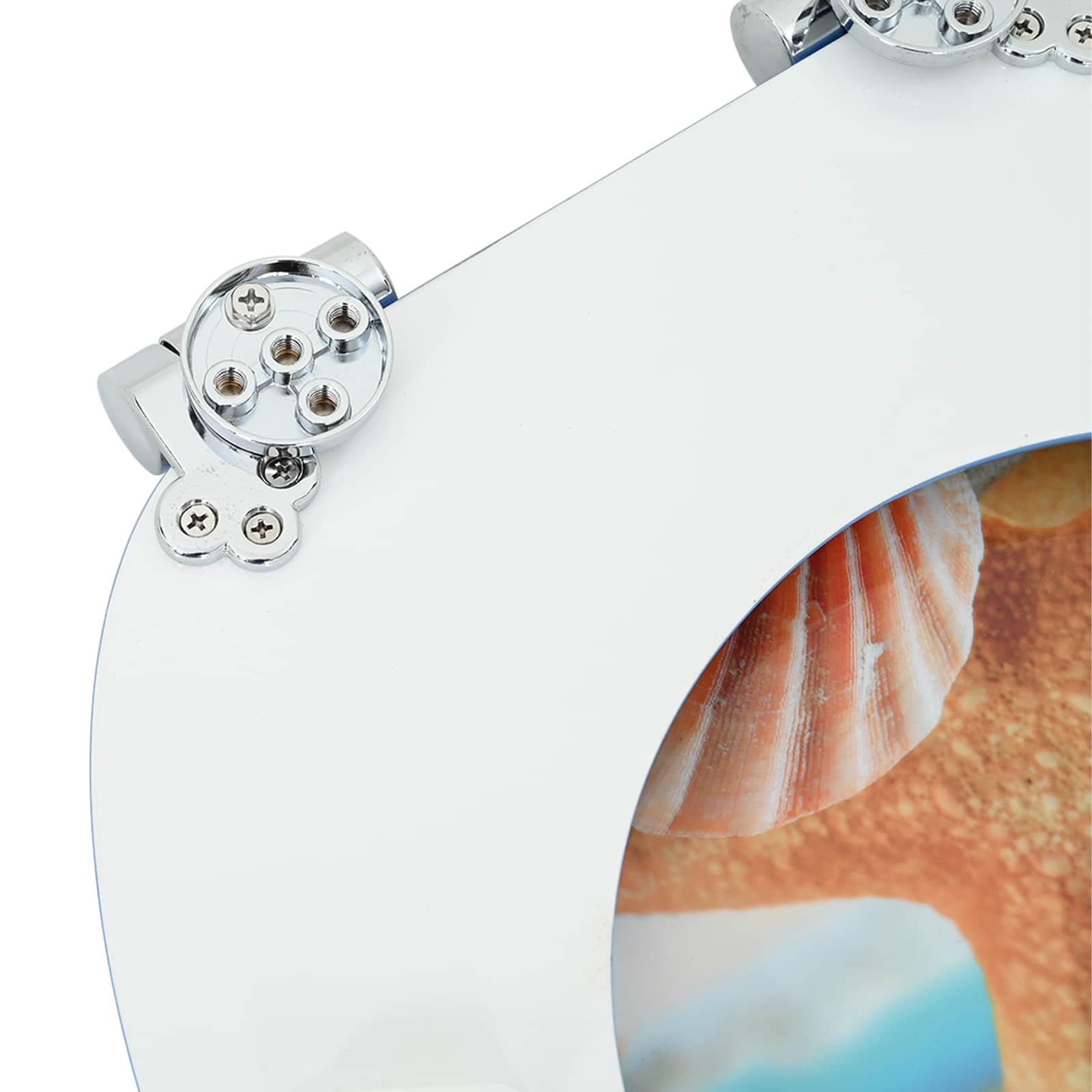 Zachte sluit toiletbril 2 pcs Zee Schelp 44 x 38 cm MDF-plaat is nu te koop bij PeponiXL, paradijselijk wonen!