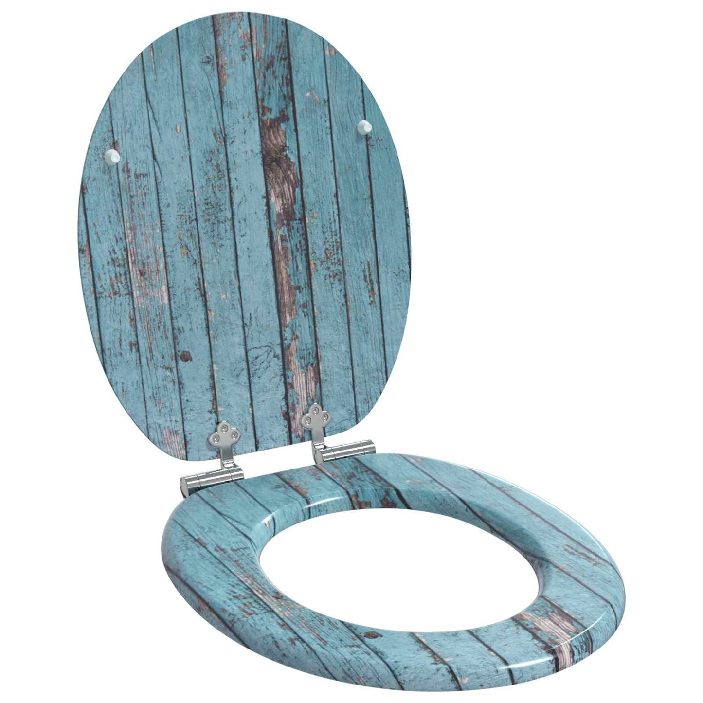 Zachte sluit toiletbril 2 pcs Blauw 44 x 38 cm MDF-plaat is nu te koop bij PeponiXL, paradijselijk wonen!