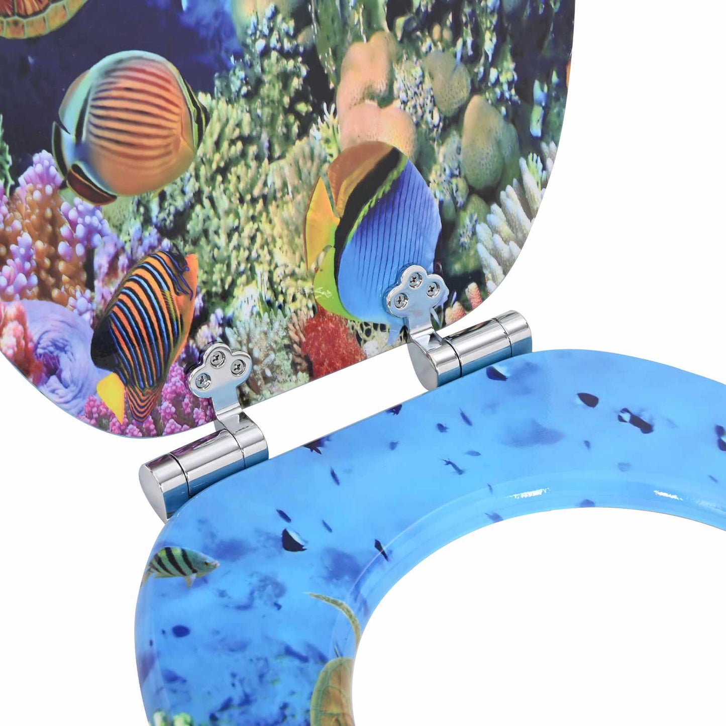 Toiletbril 2 pcs Diep Zee Blauw 44 x 38 cm MDF-plaat is nu te koop bij PeponiXL, paradijselijk wonen!