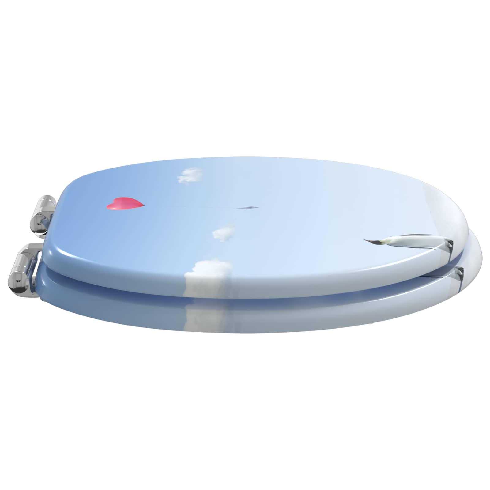 Toiletbril 2 pcs Blauw 44 x 38 cm MDF-plaat is nu te koop bij PeponiXL, paradijselijk wonen!