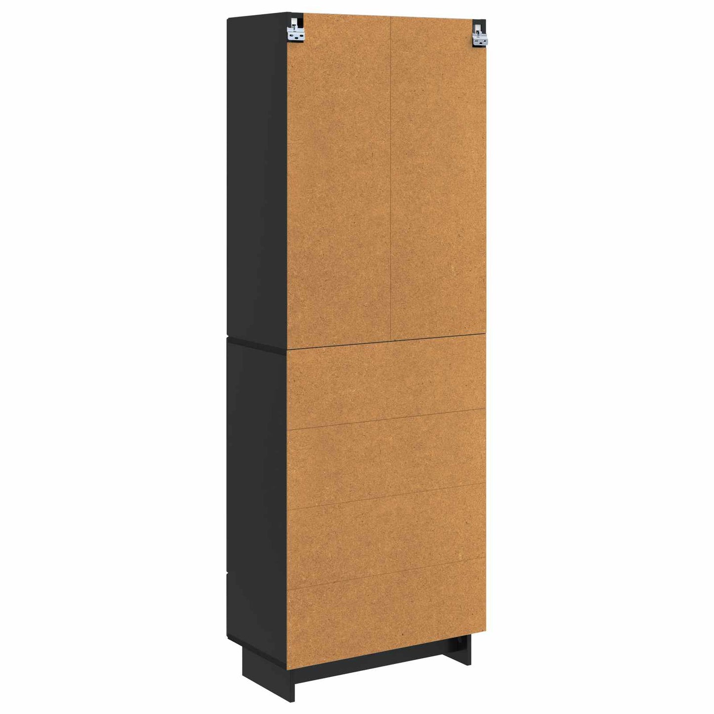 Kastenset 2 pcs Zwart 66 x 34,5 x 95 cm Bewerkt hout is nu te koop bij PeponiXL, paradijselijk wonen!