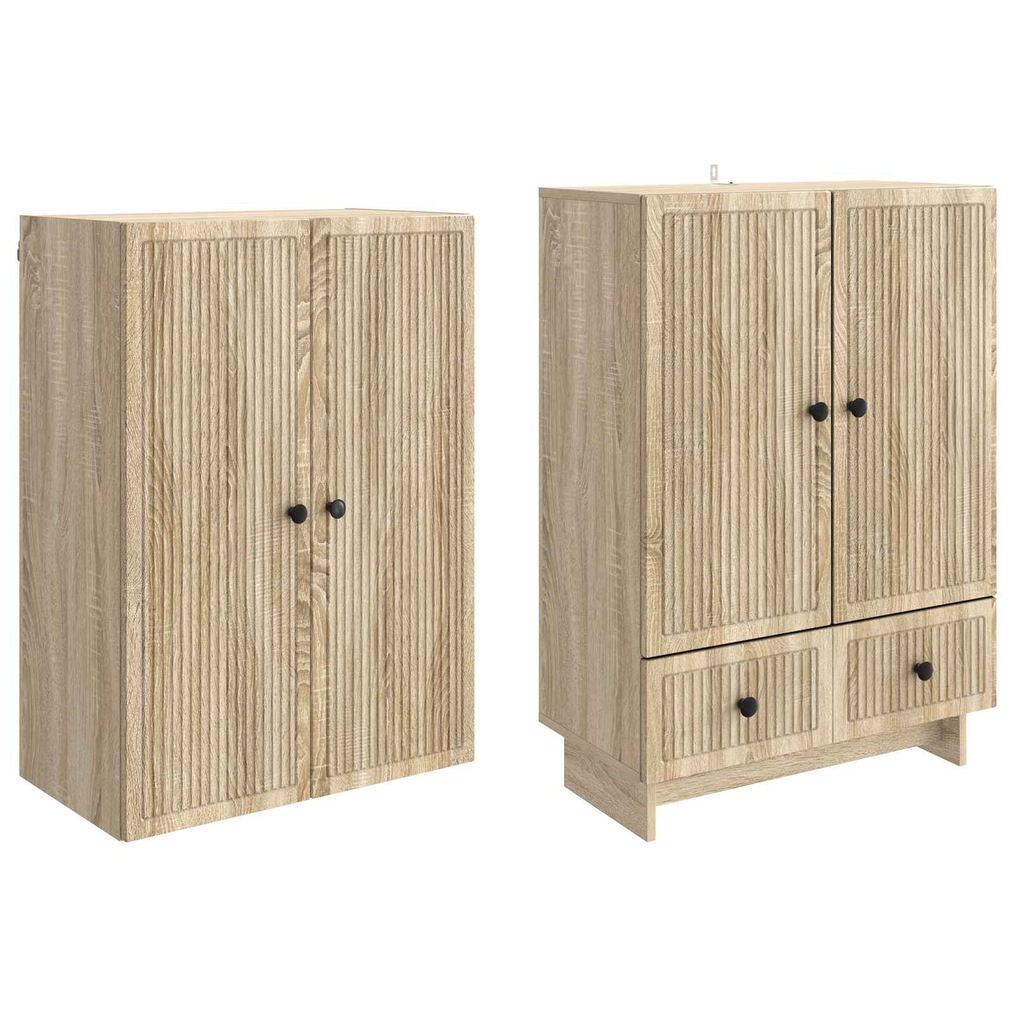 Kastenset 2 pcs Sonoma Eiken 66 x 34,5 x 95 cm Bewerkt hout is nu te koop bij PeponiXL, paradijselijk wonen!
