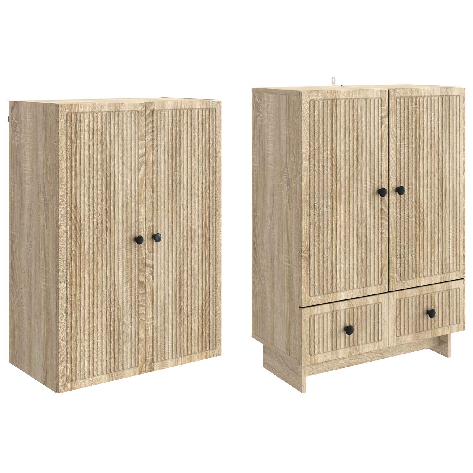 Kastenset 2 pcs Sonoma Eiken 66 x 34,5 x 95 cm Bewerkt hout is nu te koop bij PeponiXL, paradijselijk wonen!