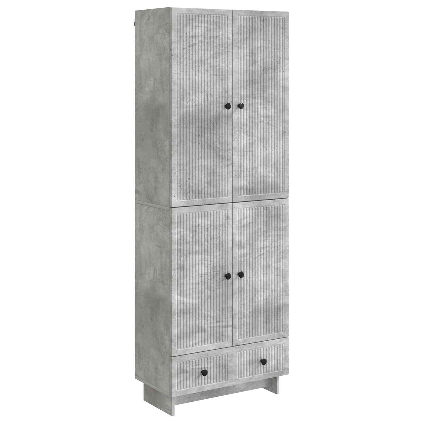 Kastenset 2 pcs Betongrijs 66 x 34,5 x 95 cm Bewerkt hout is nu te koop bij PeponiXL, paradijselijk wonen!