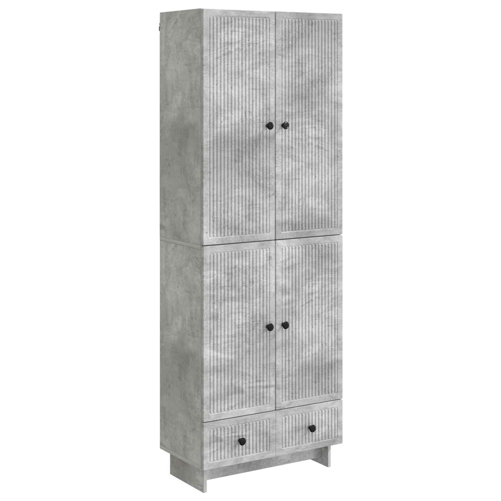 Kastenset 2 pcs Betongrijs 66 x 34,5 x 95 cm Bewerkt hout is nu te koop bij PeponiXL, paradijselijk wonen!