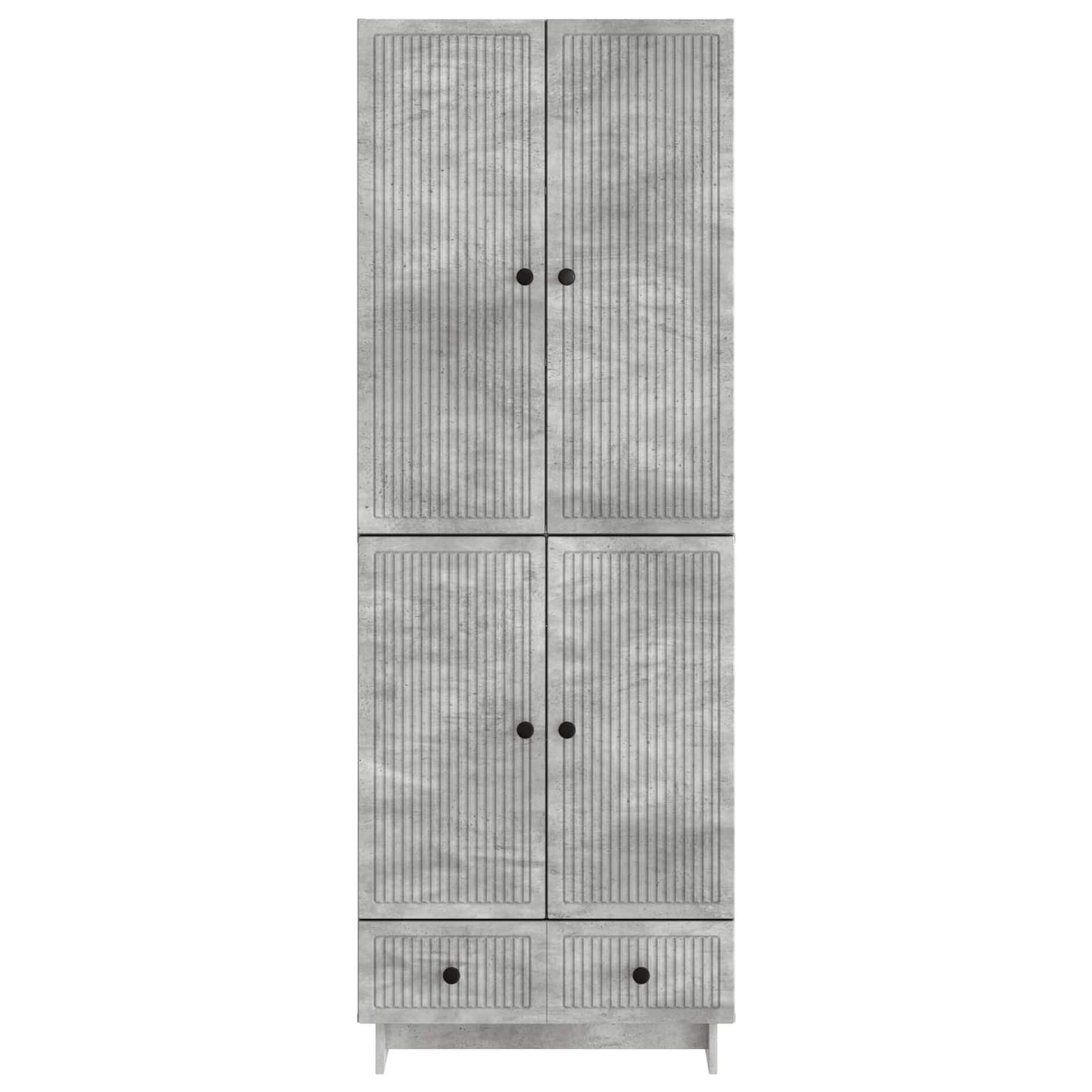 Kastenset 2 pcs Betongrijs 66 x 34,5 x 95 cm Bewerkt hout is nu te koop bij PeponiXL, paradijselijk wonen!