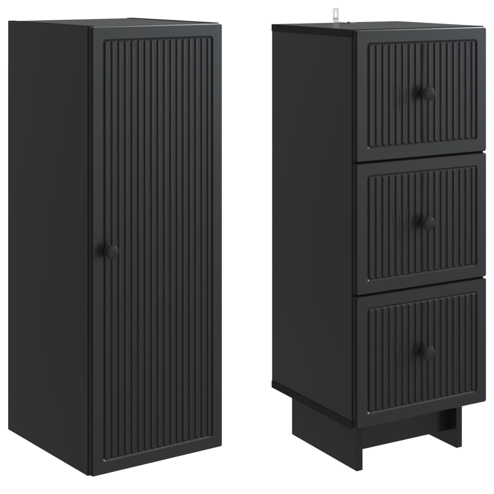 Kastenset 2 pcs 33 x 34,5 x 90 cm Bewerkt hout is nu te koop bij PeponiXL, paradijselijk wonen!