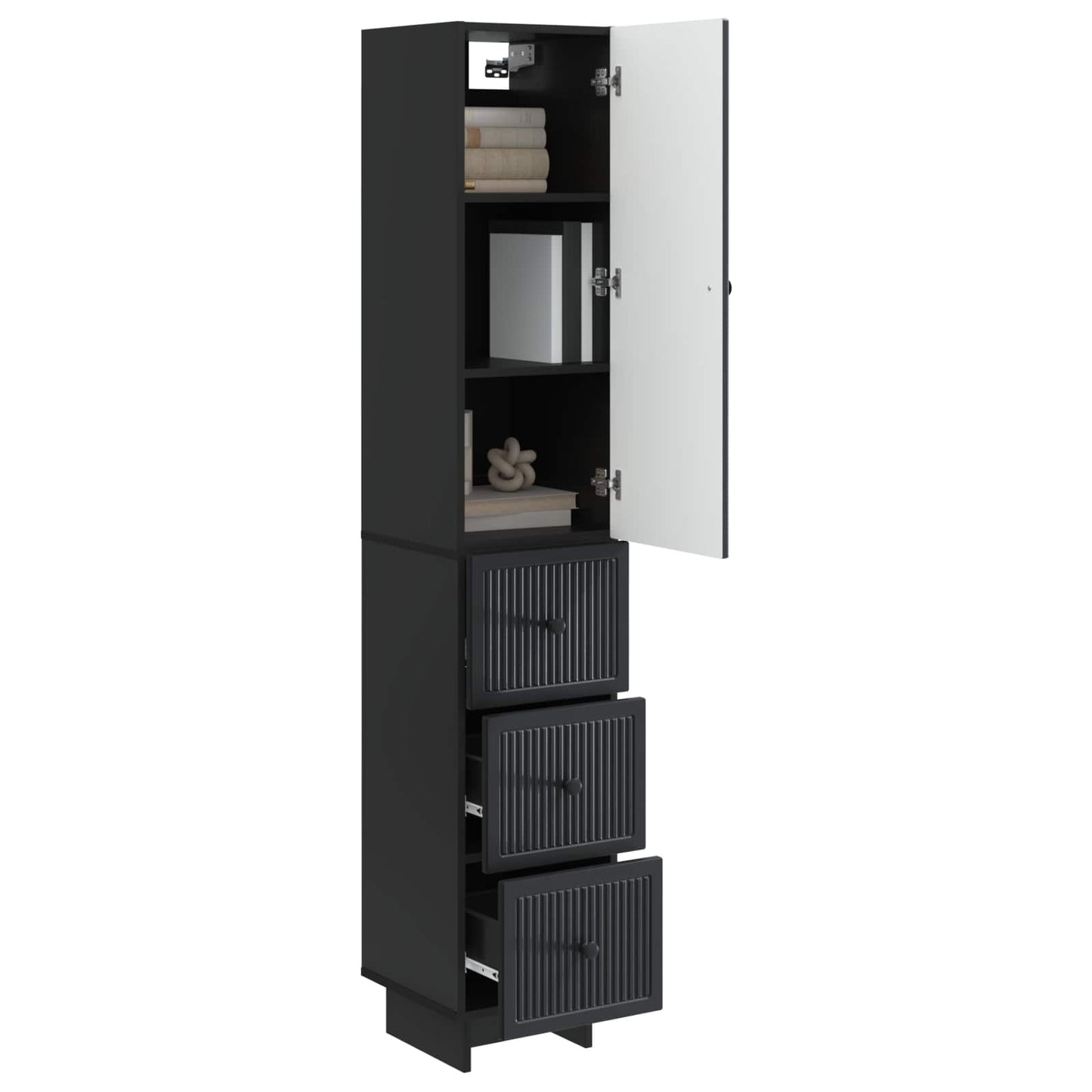 Kastenset 2 pcs 33 x 34,5 x 90 cm Bewerkt hout is nu te koop bij PeponiXL, paradijselijk wonen!
