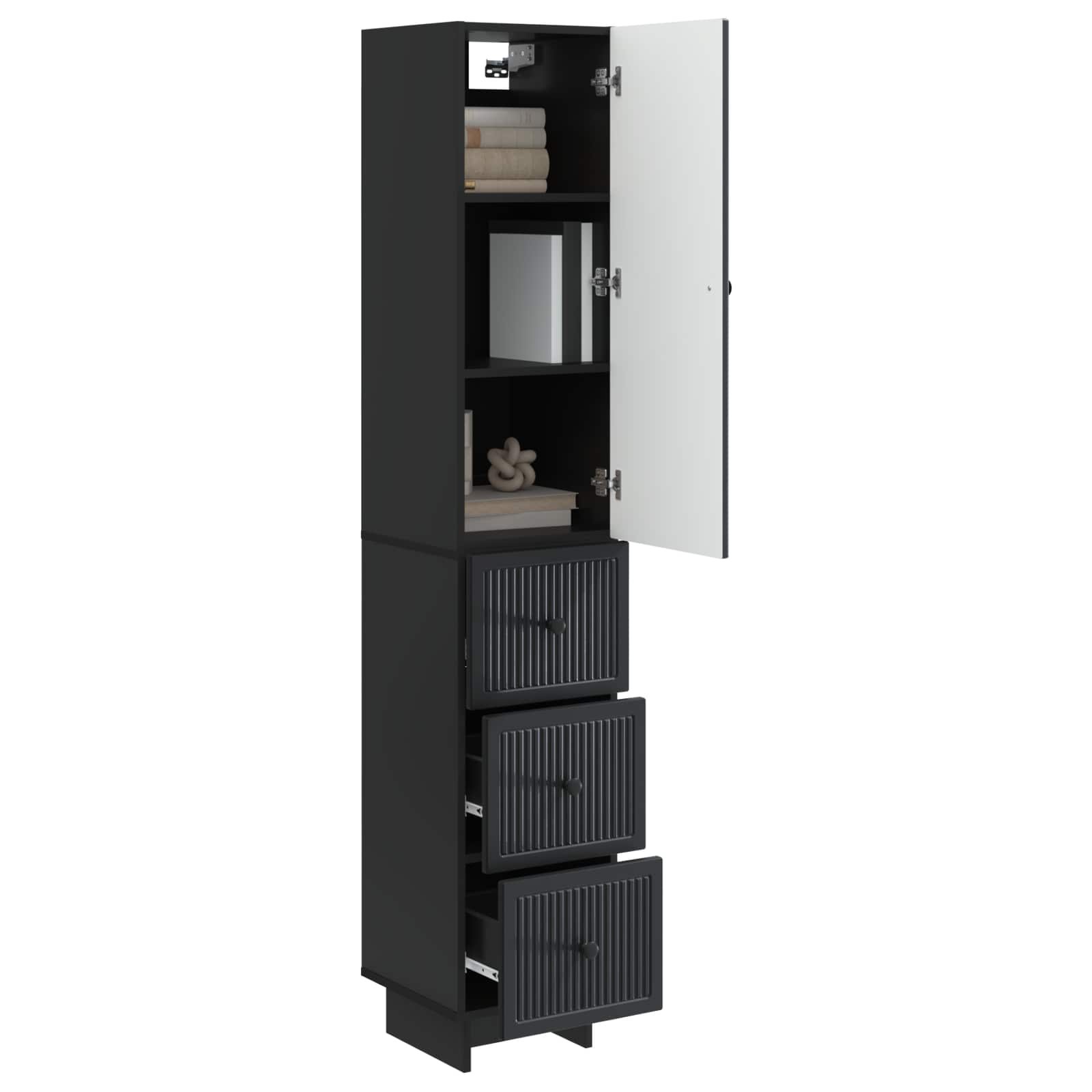 Kastenset 2 pcs 33 x 34,5 x 90 cm Bewerkt hout is nu te koop bij PeponiXL, paradijselijk wonen!