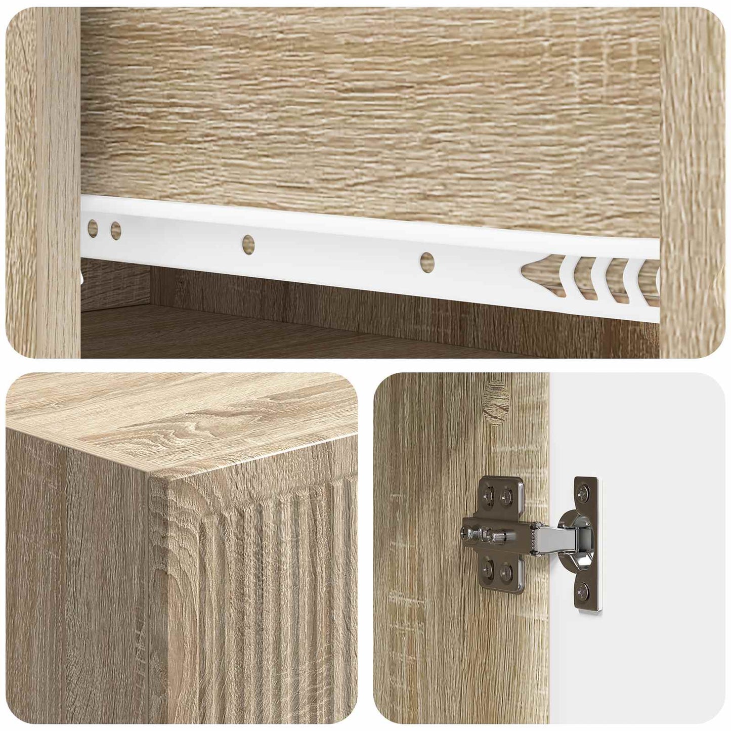 Kastenset 2 pcs 33 x 34,5 x 90 cm Bewerkt hout is nu te koop bij PeponiXL, paradijselijk wonen!