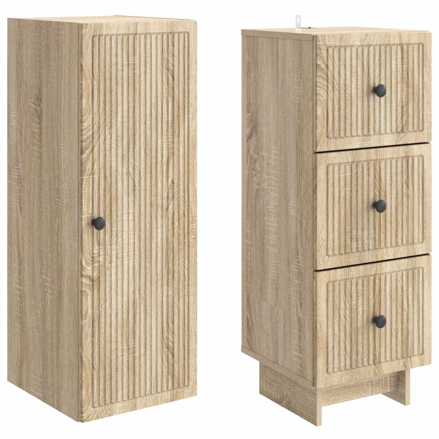 Kastenset 2 pcs 33 x 34,5 x 90 cm Bewerkt hout is nu te koop bij PeponiXL, paradijselijk wonen!
