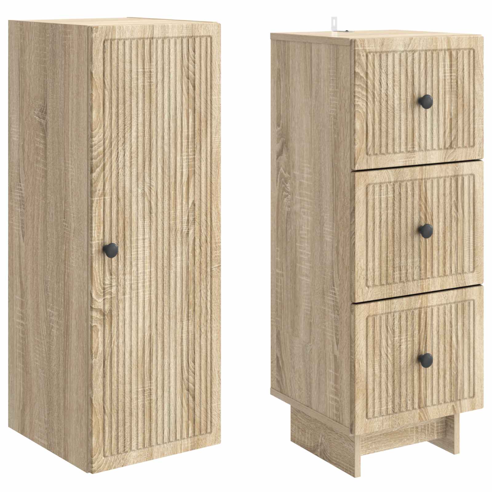Kastenset 2 pcs 33 x 34,5 x 90 cm Bewerkt hout is nu te koop bij PeponiXL, paradijselijk wonen!