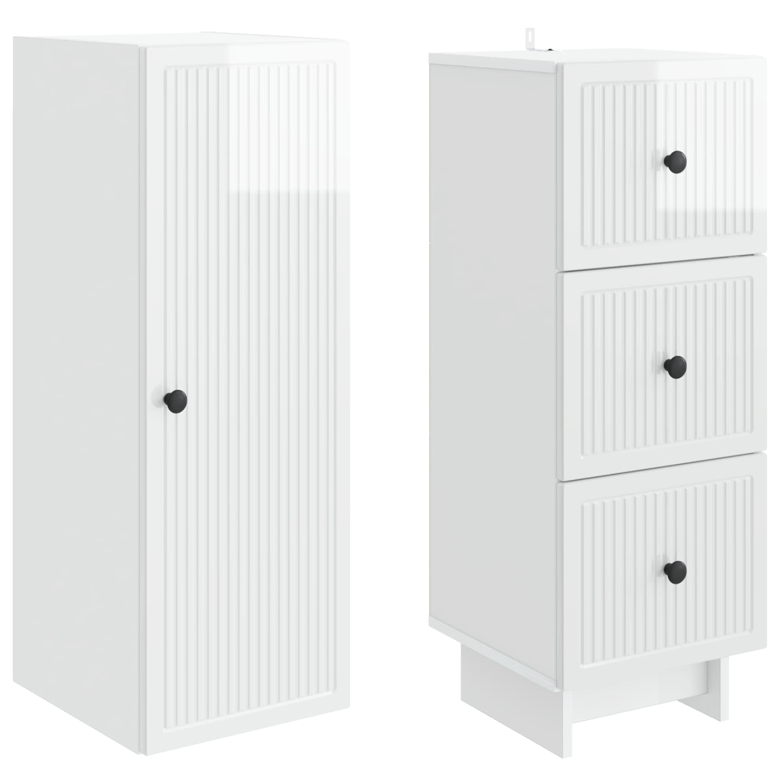 Kastenset 2 pcs 33 x 34,5 x 90 cm Bewerkt hout is nu te koop bij PeponiXL, paradijselijk wonen!