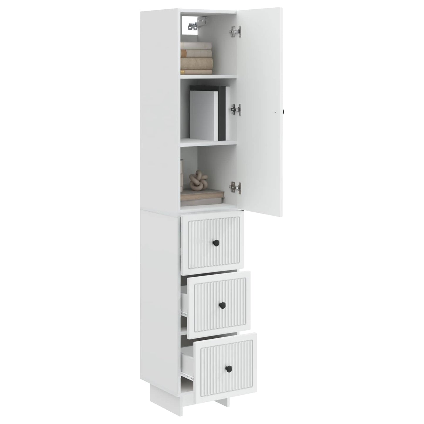 Kastenset 2 pcs 33 x 34,5 x 90 cm Bewerkt hout is nu te koop bij PeponiXL, paradijselijk wonen!