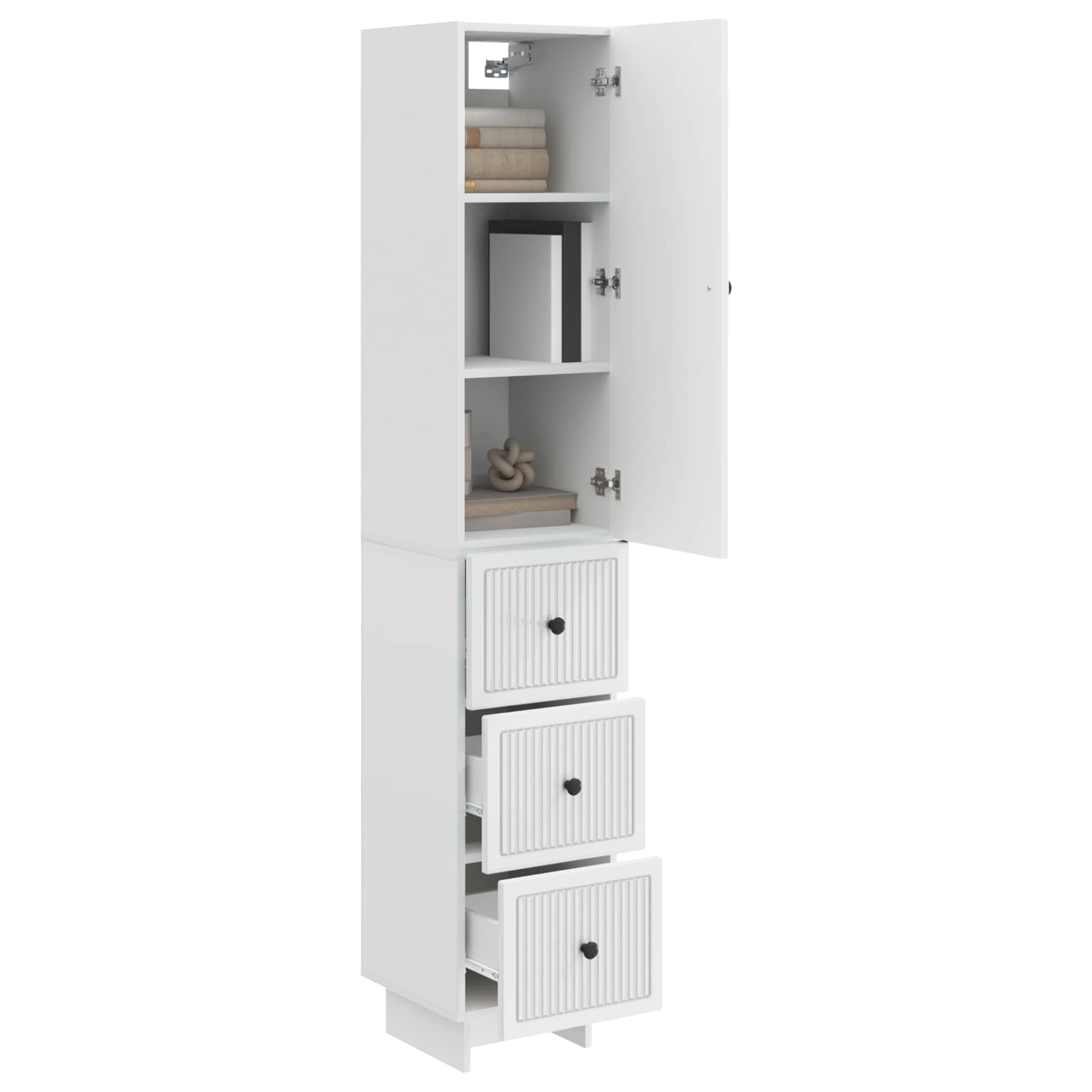 Kastenset 2 pcs 33 x 34,5 x 90 cm Bewerkt hout is nu te koop bij PeponiXL, paradijselijk wonen!
