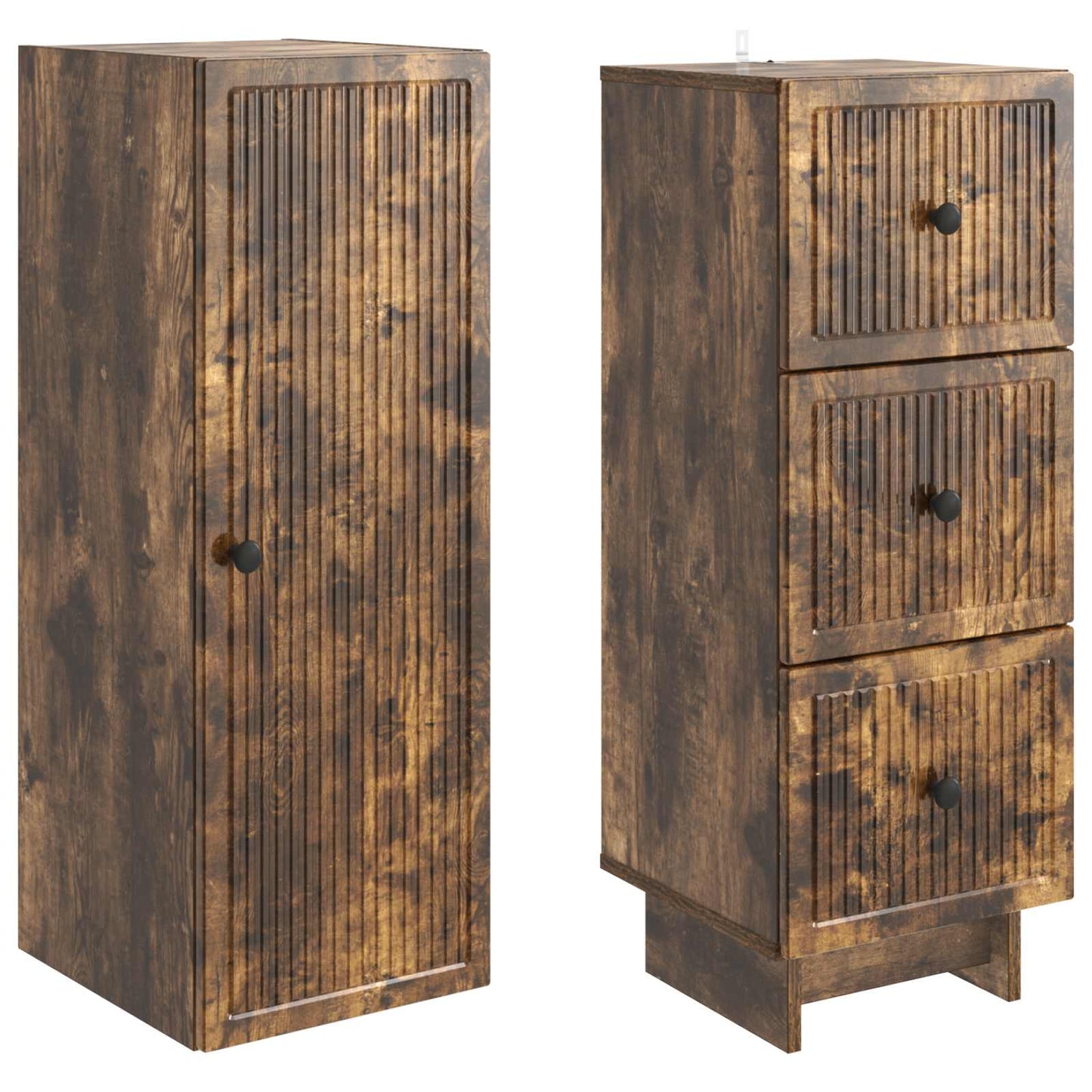 Kastenset 2 pcs 33 x 34,5 x 90 cm Bewerkt hout is nu te koop bij PeponiXL, paradijselijk wonen!