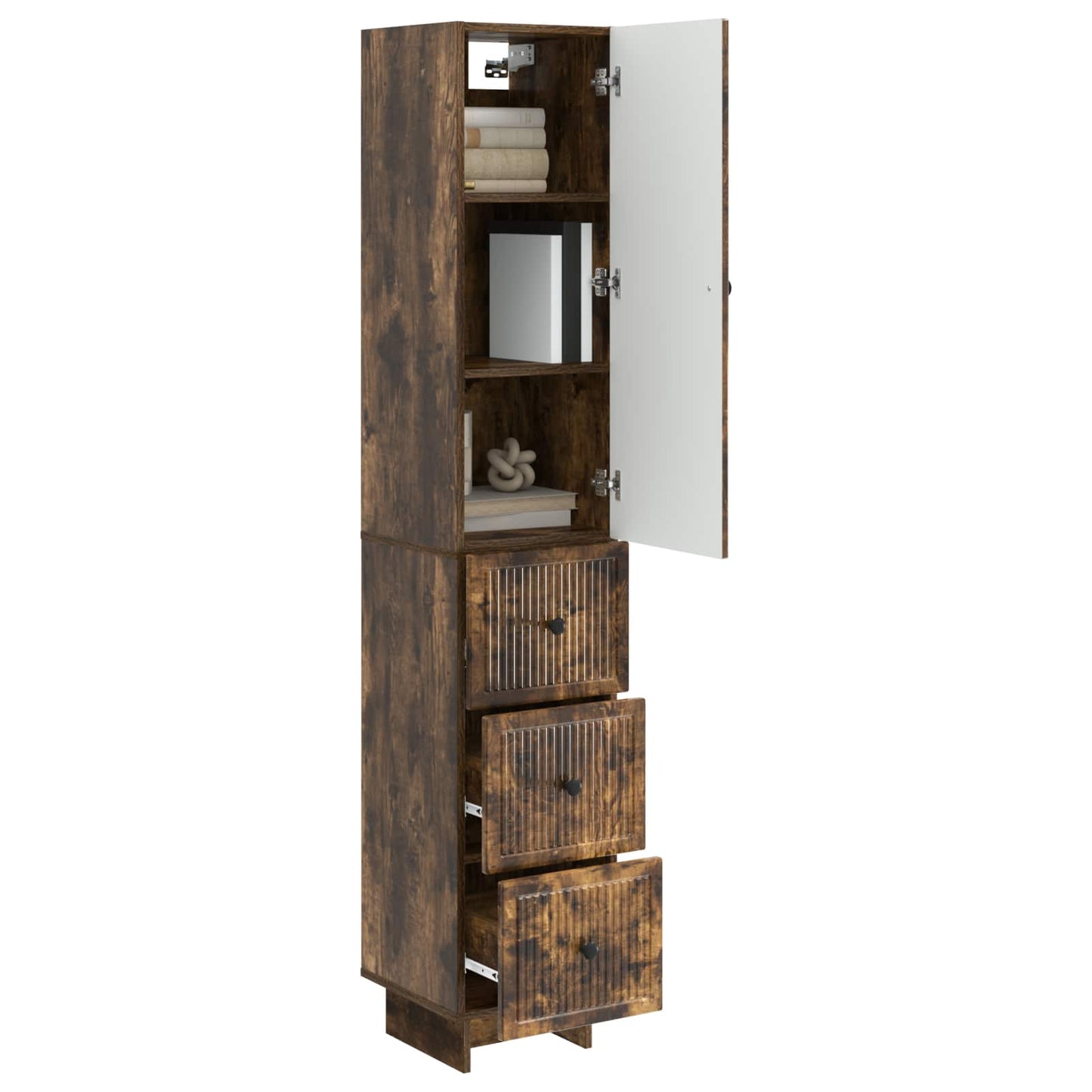 Kastenset 2 pcs 33 x 34,5 x 90 cm Bewerkt hout is nu te koop bij PeponiXL, paradijselijk wonen!