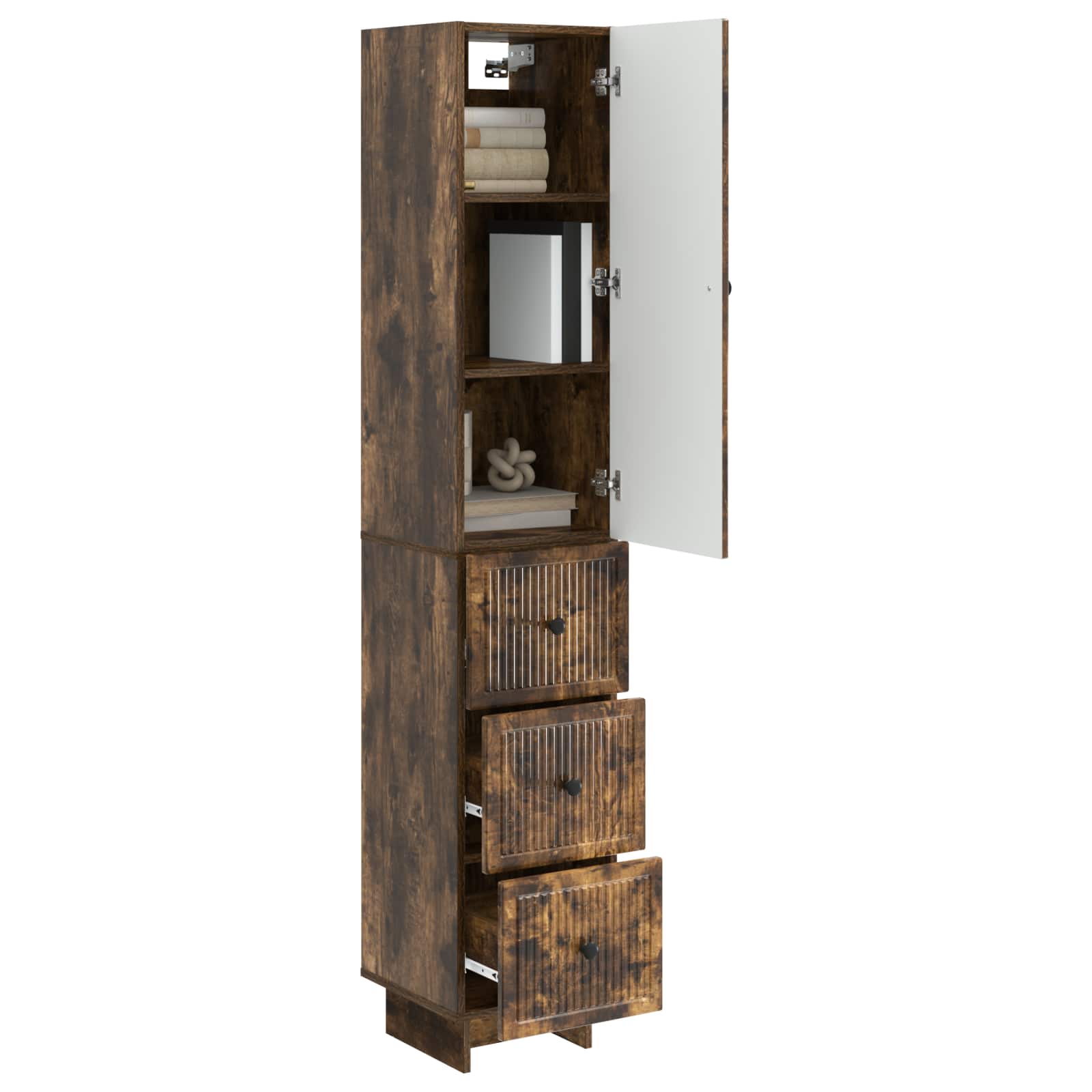 Kastenset 2 pcs 33 x 34,5 x 90 cm Bewerkt hout is nu te koop bij PeponiXL, paradijselijk wonen!