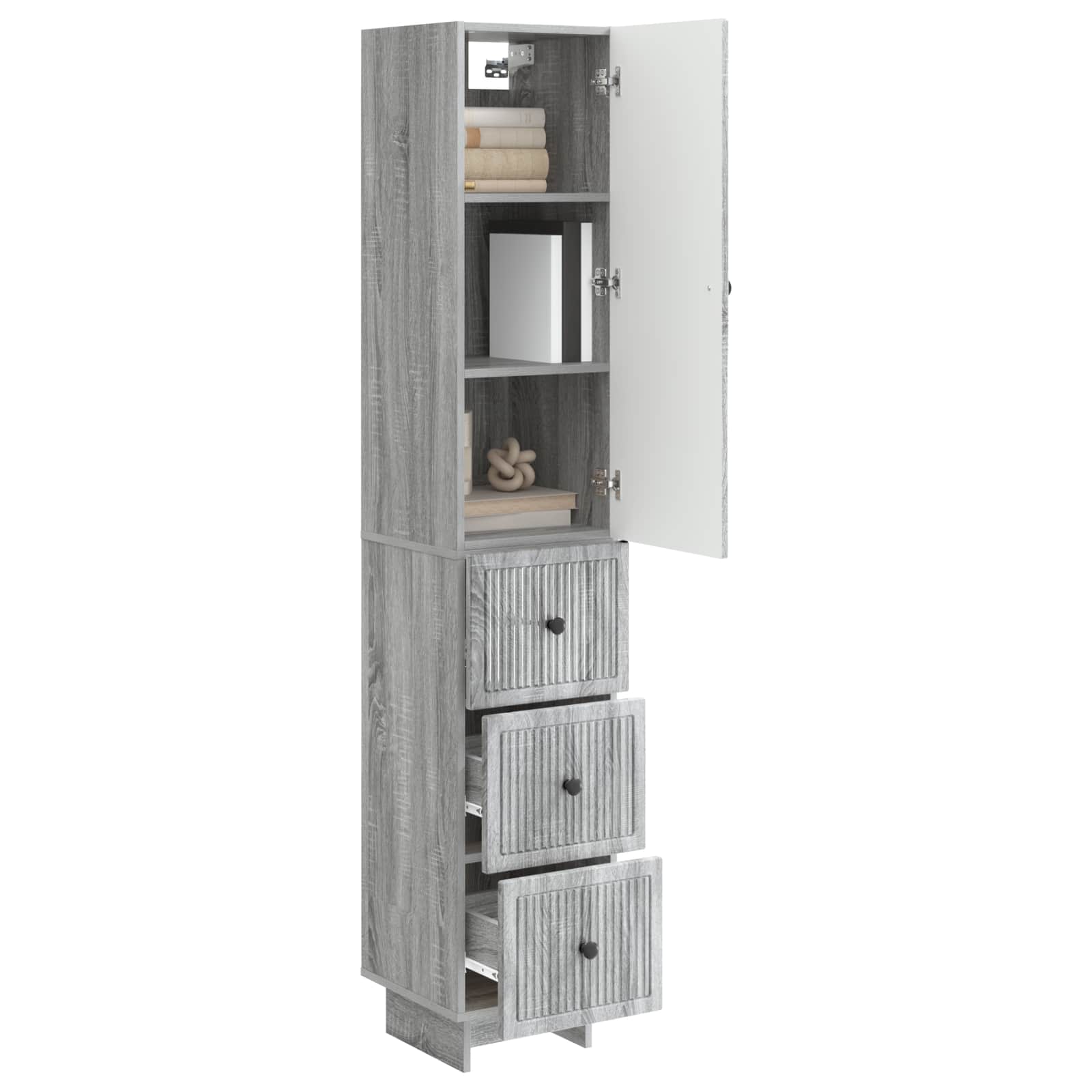 Kastenset 2 pcs 33 x 34,5 x 90 cm Bewerkt hout is nu te koop bij PeponiXL, paradijselijk wonen!