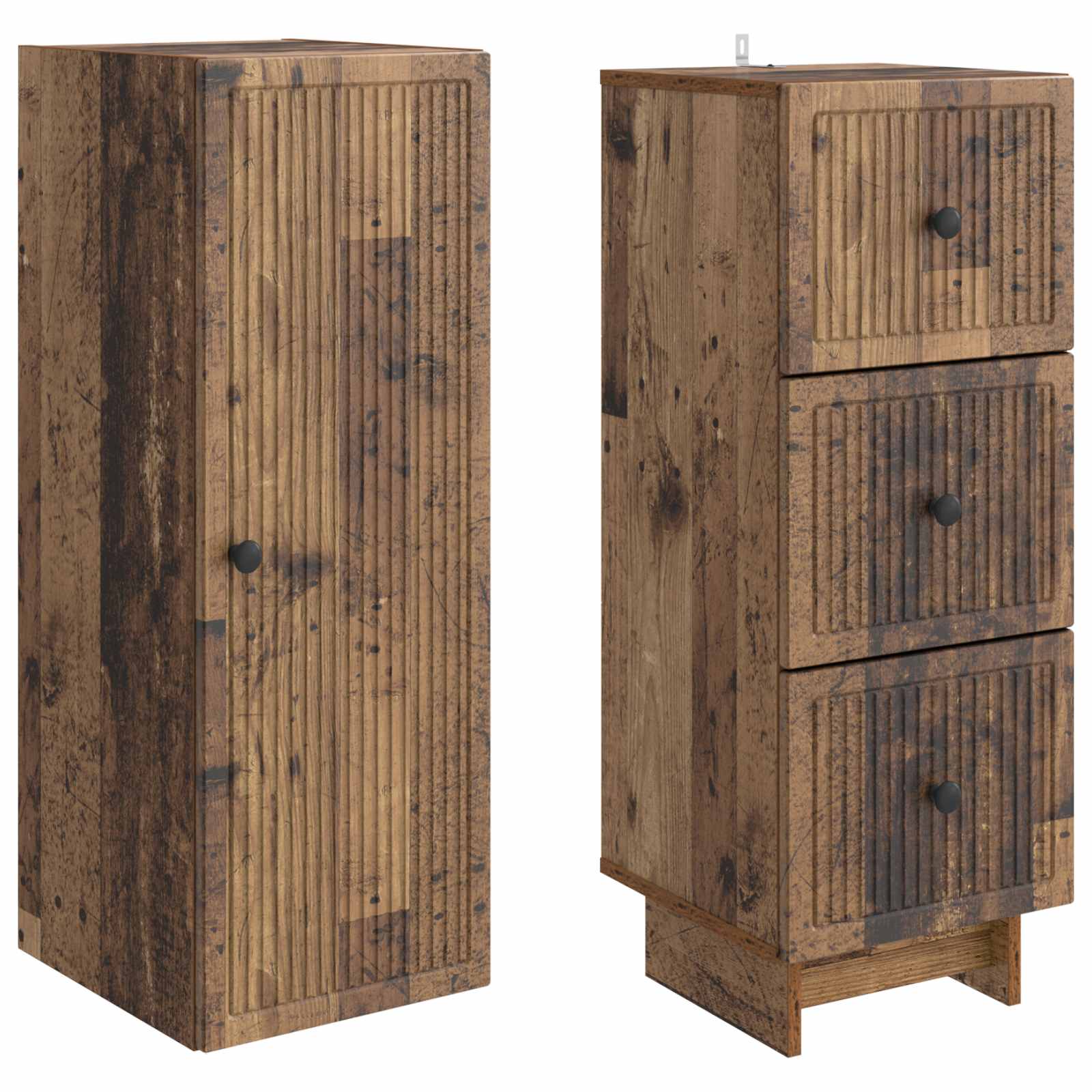 Kastenset 2 pcs Oud hout 33 x 34,5 x 90 cm Bewerkt hout is nu te koop bij PeponiXL, paradijselijk wonen!