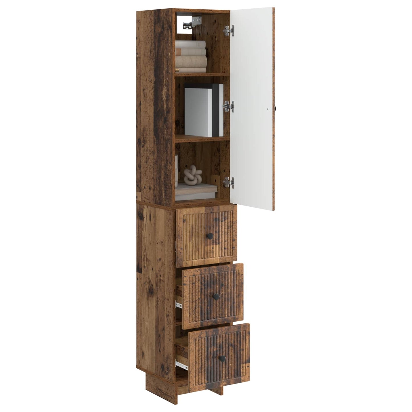 Kastenset 2 pcs Oud hout 33 x 34,5 x 90 cm Bewerkt hout is nu te koop bij PeponiXL, paradijselijk wonen!