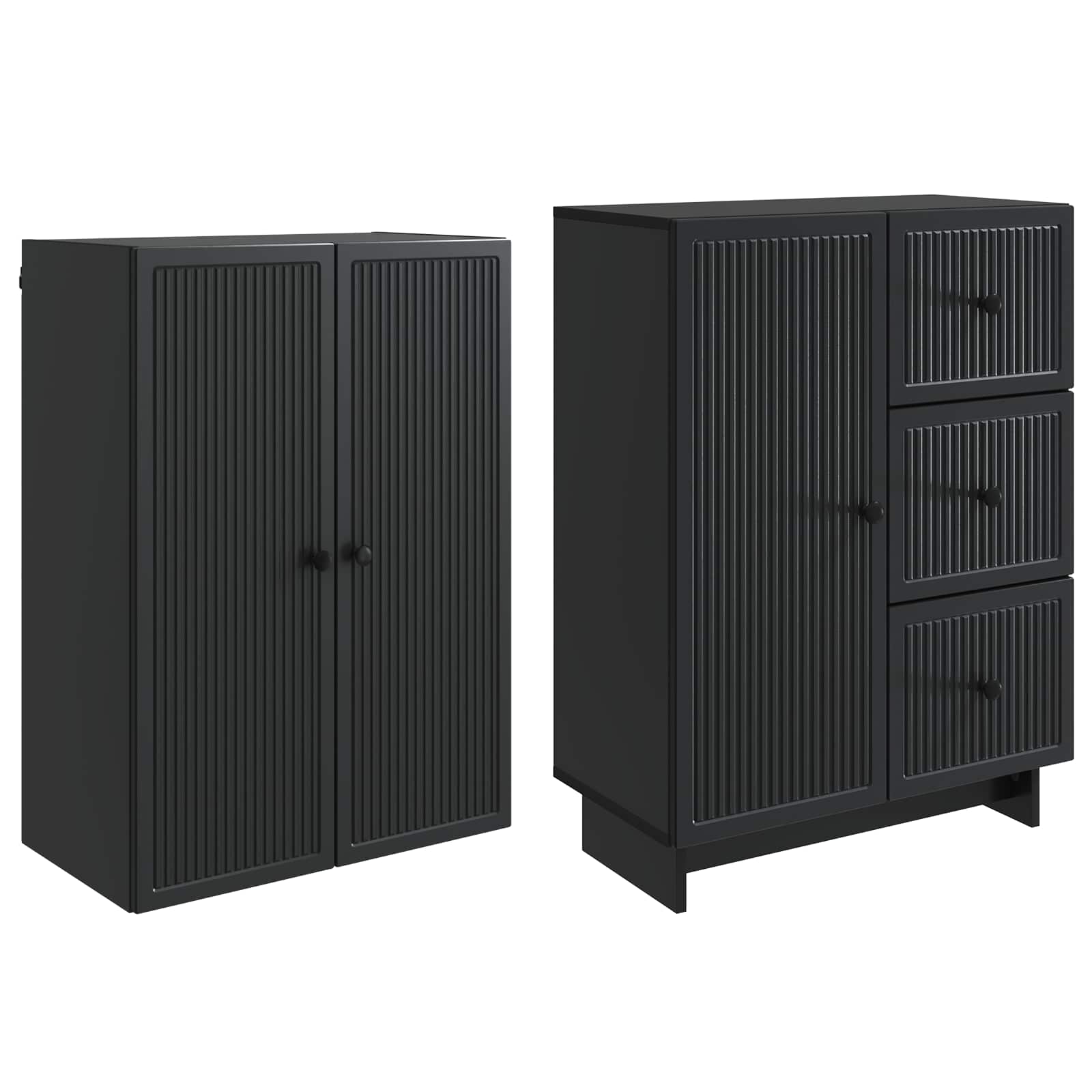Kastenset 2 pcs 66 x 34,5 x 90 cm Bewerkt hout is nu te koop bij PeponiXL, paradijselijk wonen!