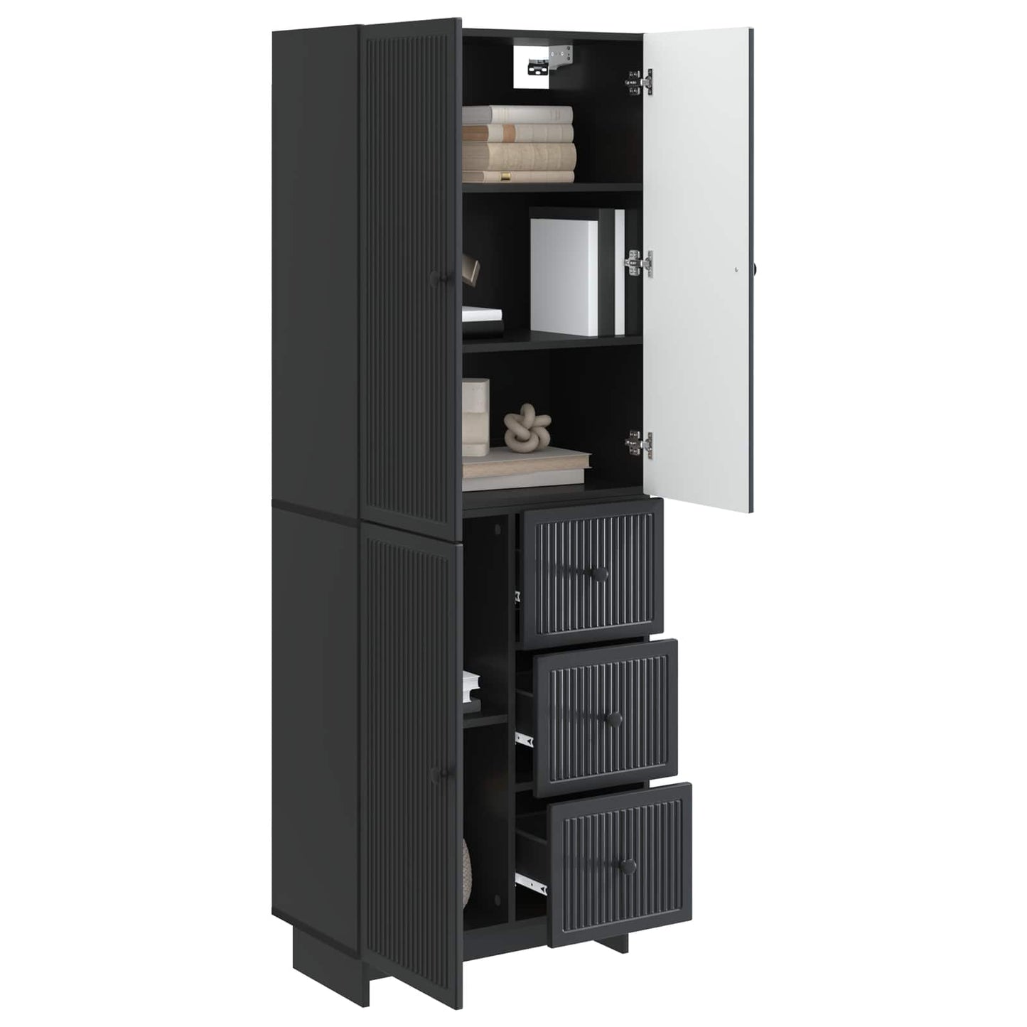 Kastenset 2 pcs 66 x 34,5 x 90 cm Bewerkt hout is nu te koop bij PeponiXL, paradijselijk wonen!