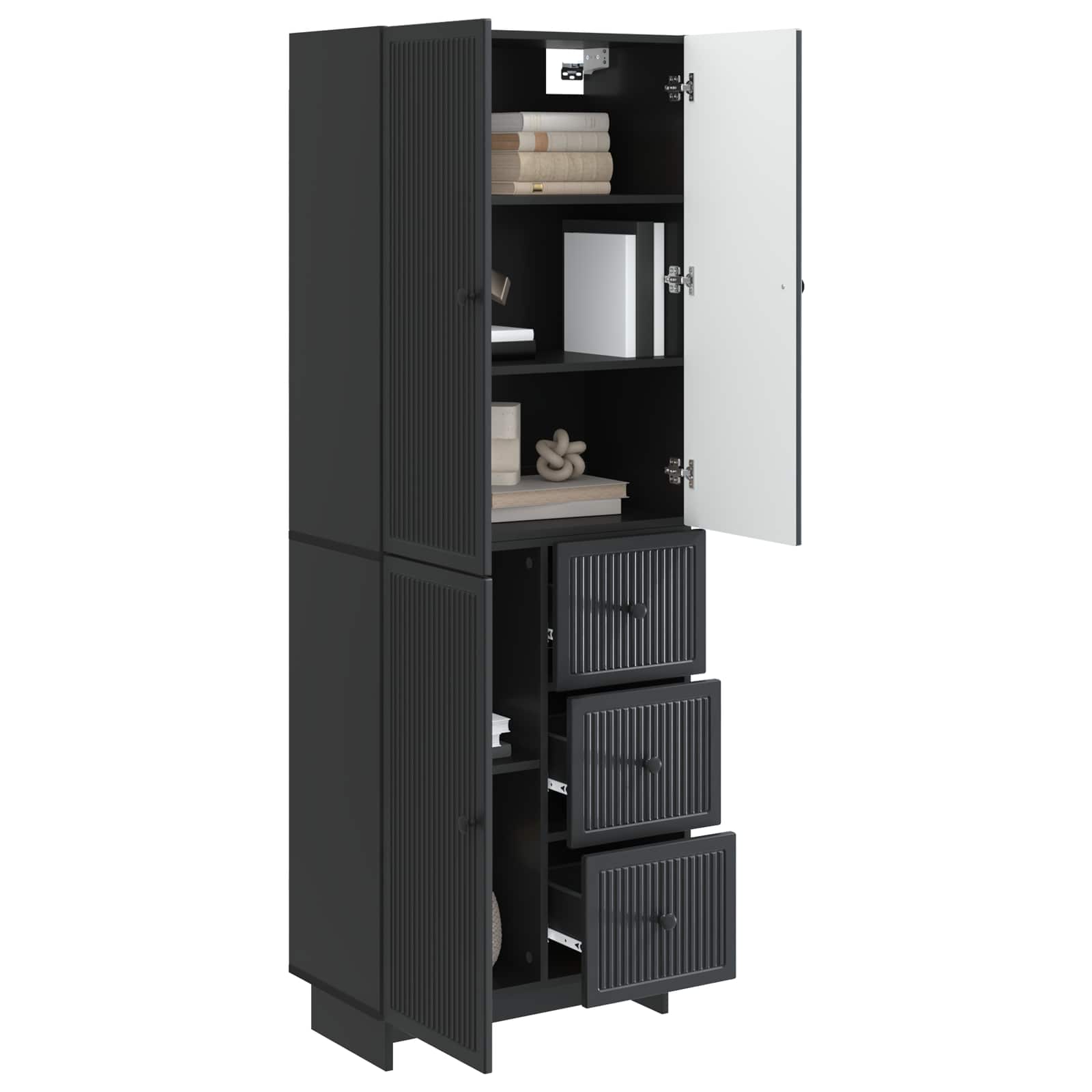 Kastenset 2 pcs 66 x 34,5 x 90 cm Bewerkt hout is nu te koop bij PeponiXL, paradijselijk wonen!